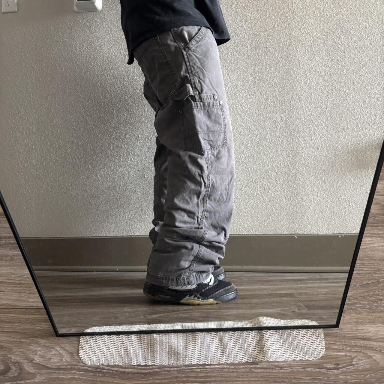 Vintage Crazy Vintage Y2K/2000s Grunge Faded Grey Workwear Skater Carpenter Pants! 34x32 Size US 34 / EU 50 - 2 Thumbnail