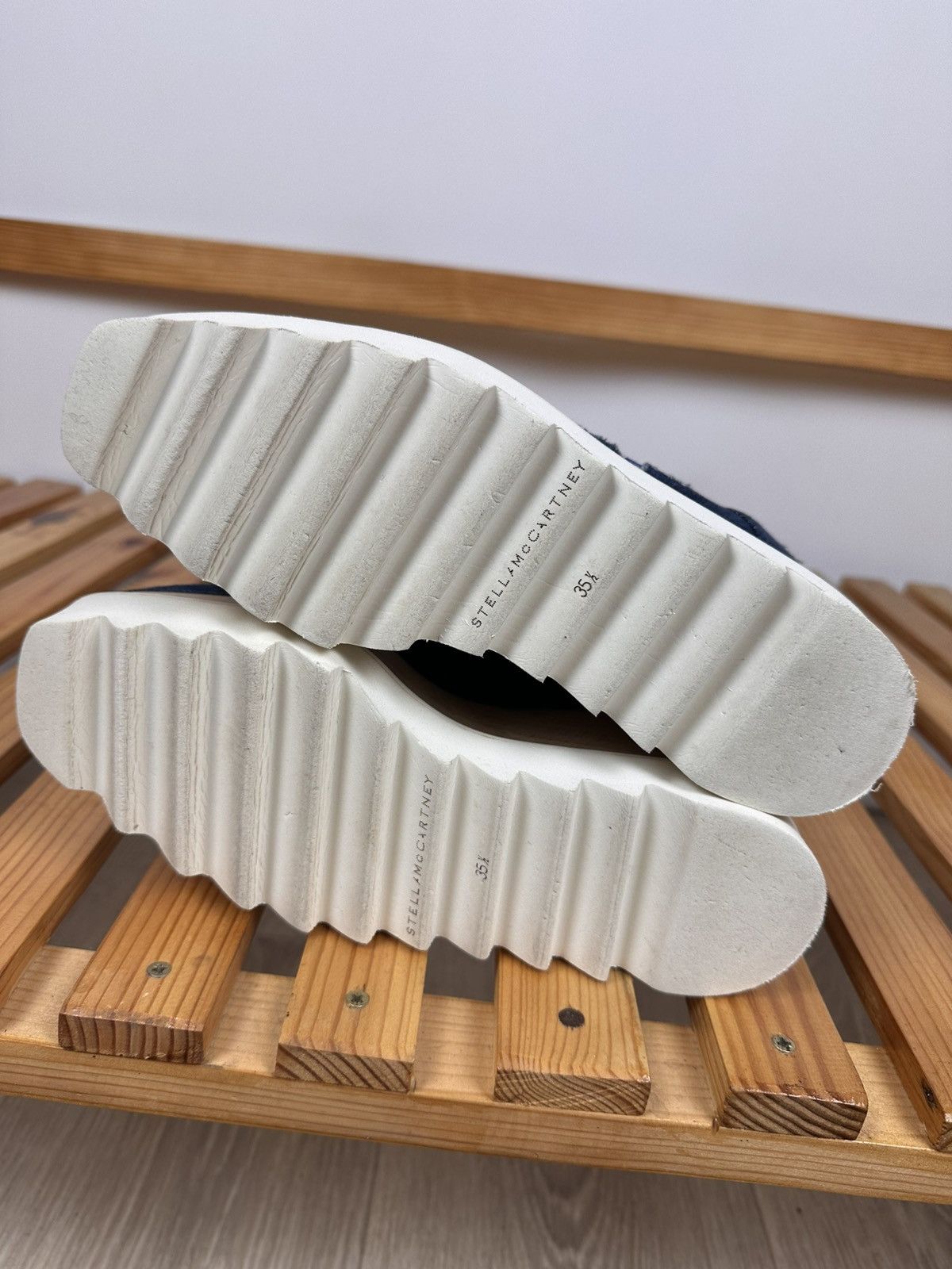 Stella McCartney Stella McCartney Blue Denim Elyse Platform Derby Sneakers Size US 5.5 / IT 35.5 - 6 Thumbnail