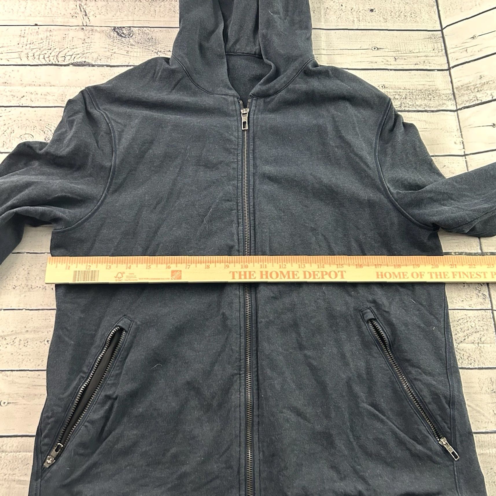 Lululemon Lululemon Full Zip Cross Cut Hoodie Sweatshirt Men L Gray Blue Size US L / EU 52-54 / 3 - 3 Thumbnail