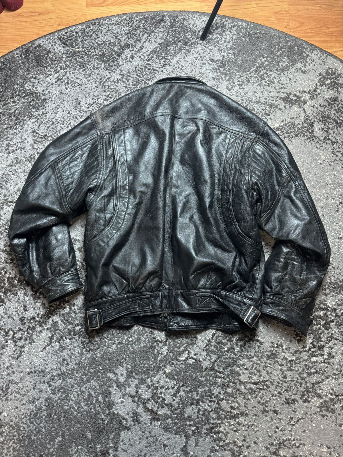 Japanese Brand × Vintage Vintage Y2K Leather Carti Style Opium Aviator Bomber Jacket Size US XL / EU 56 / 4 - 10 Thumbnail