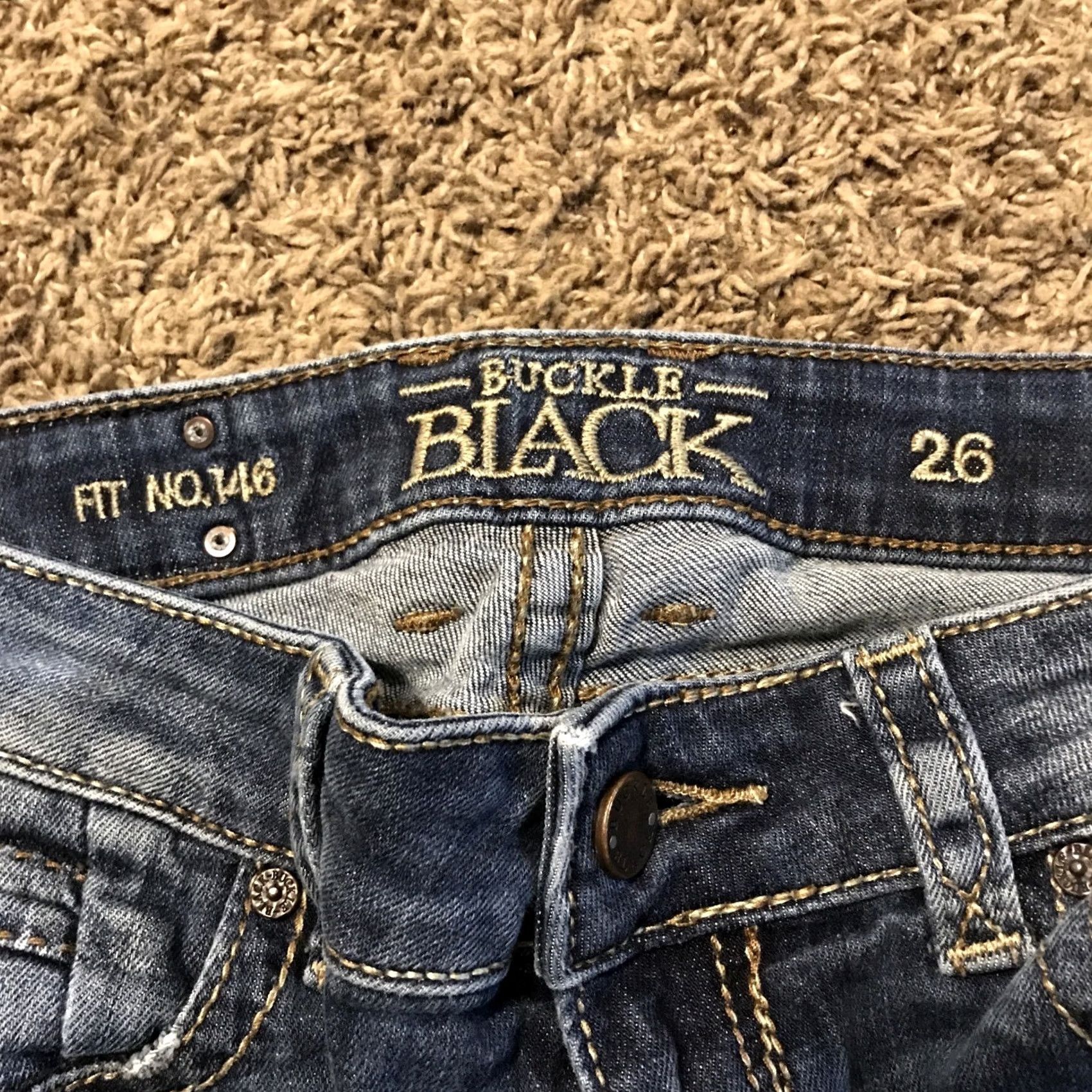 Buckle Black Buckle Black Jeans Straight Womens Regular Size 26 24 Blue Distressed A33 Size 26" / US 2 / IT 38 - 2 Thumbnail