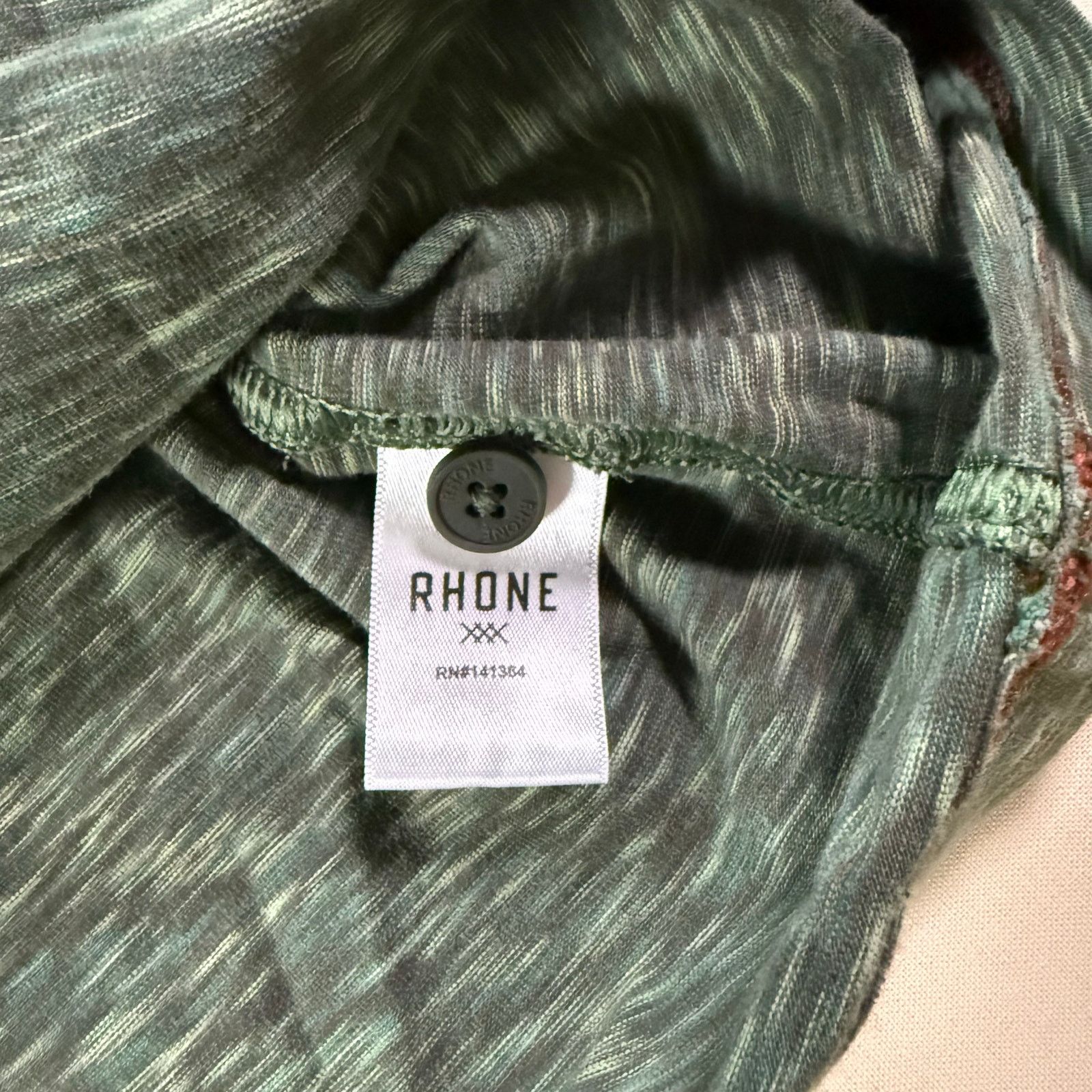 Rhone Rhone Henley Shirt Heathered Green Pima SDH-182 Mens M Size US M / EU 48-50 / 2 - 4 Thumbnail