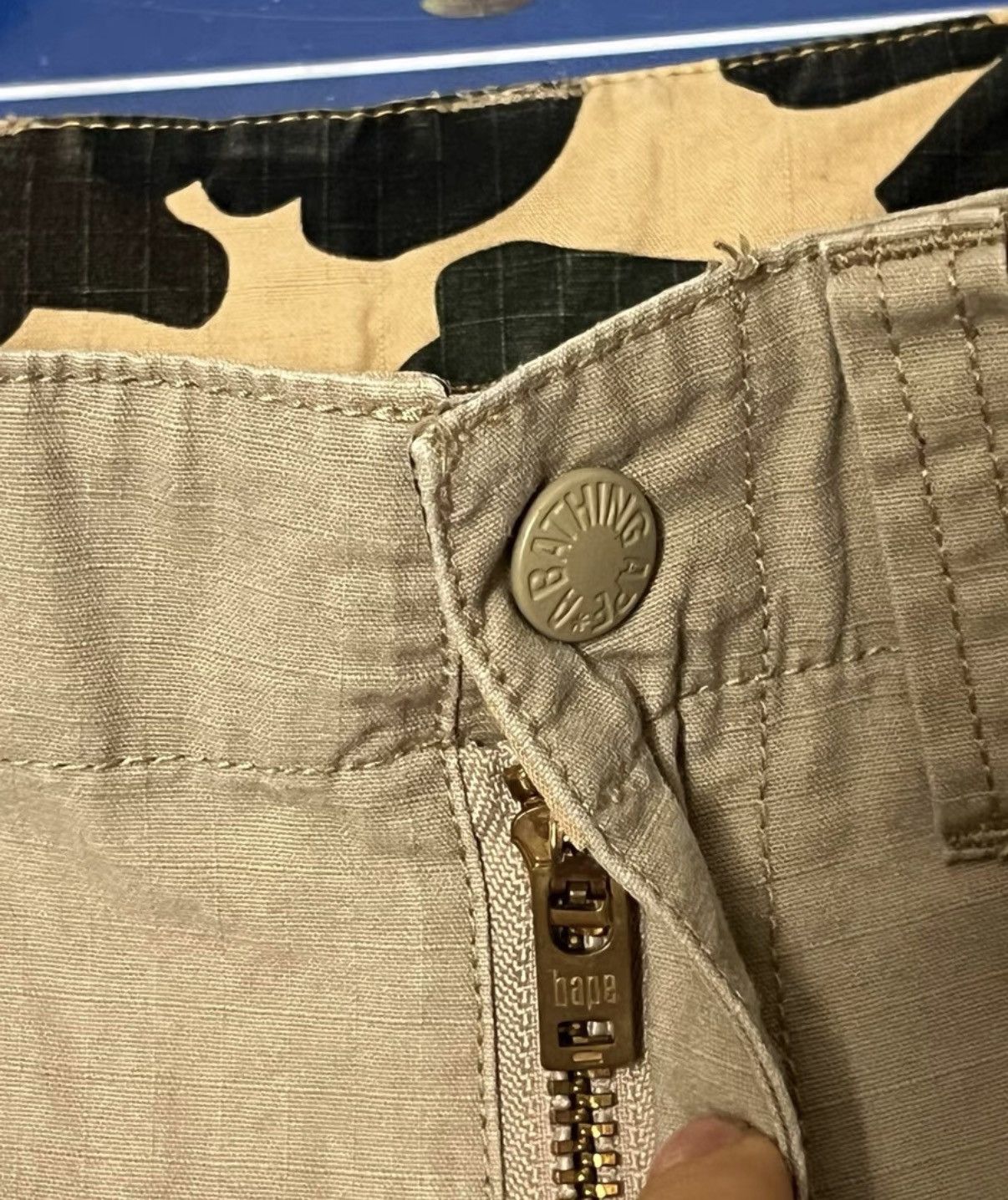 Bape BAPE OG Nigo era khaki camouflage cargo pants, ape head Size US 34 / EU 50 - 3 Thumbnail