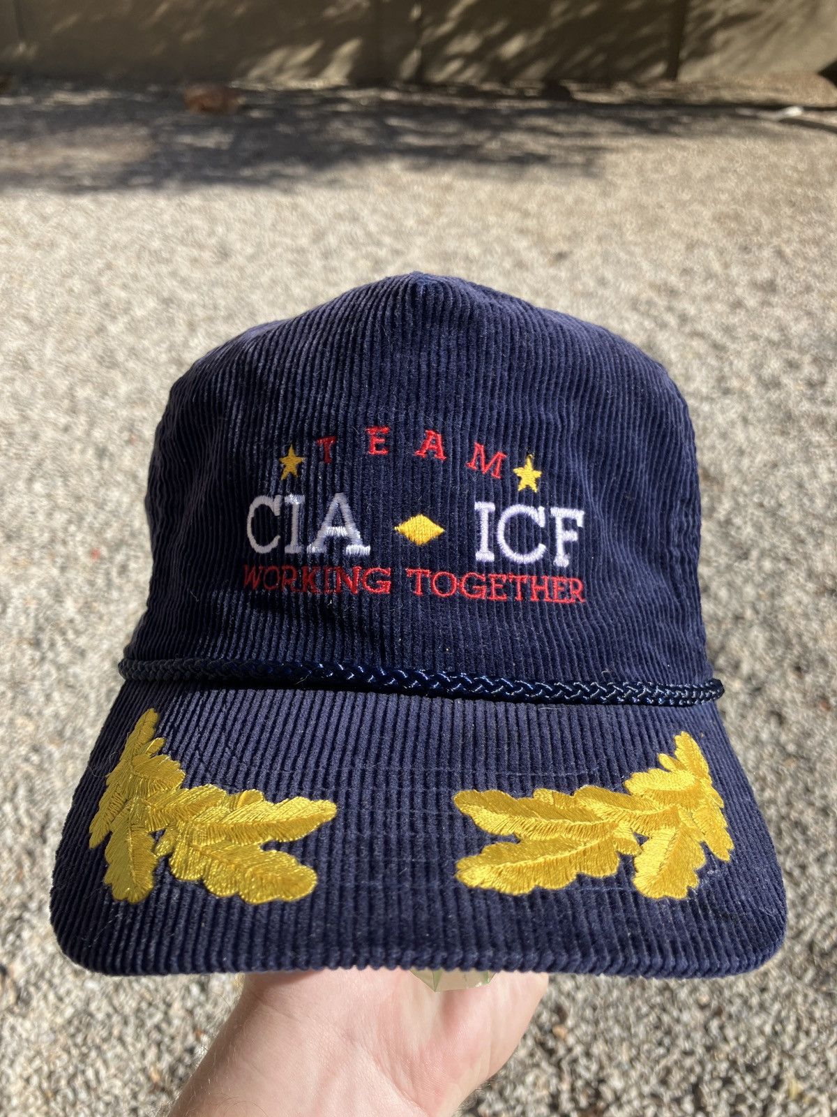 Vintage Vintage CIA Corduroy Trucker Hat Size ONE SIZE - 1 Thumbnail