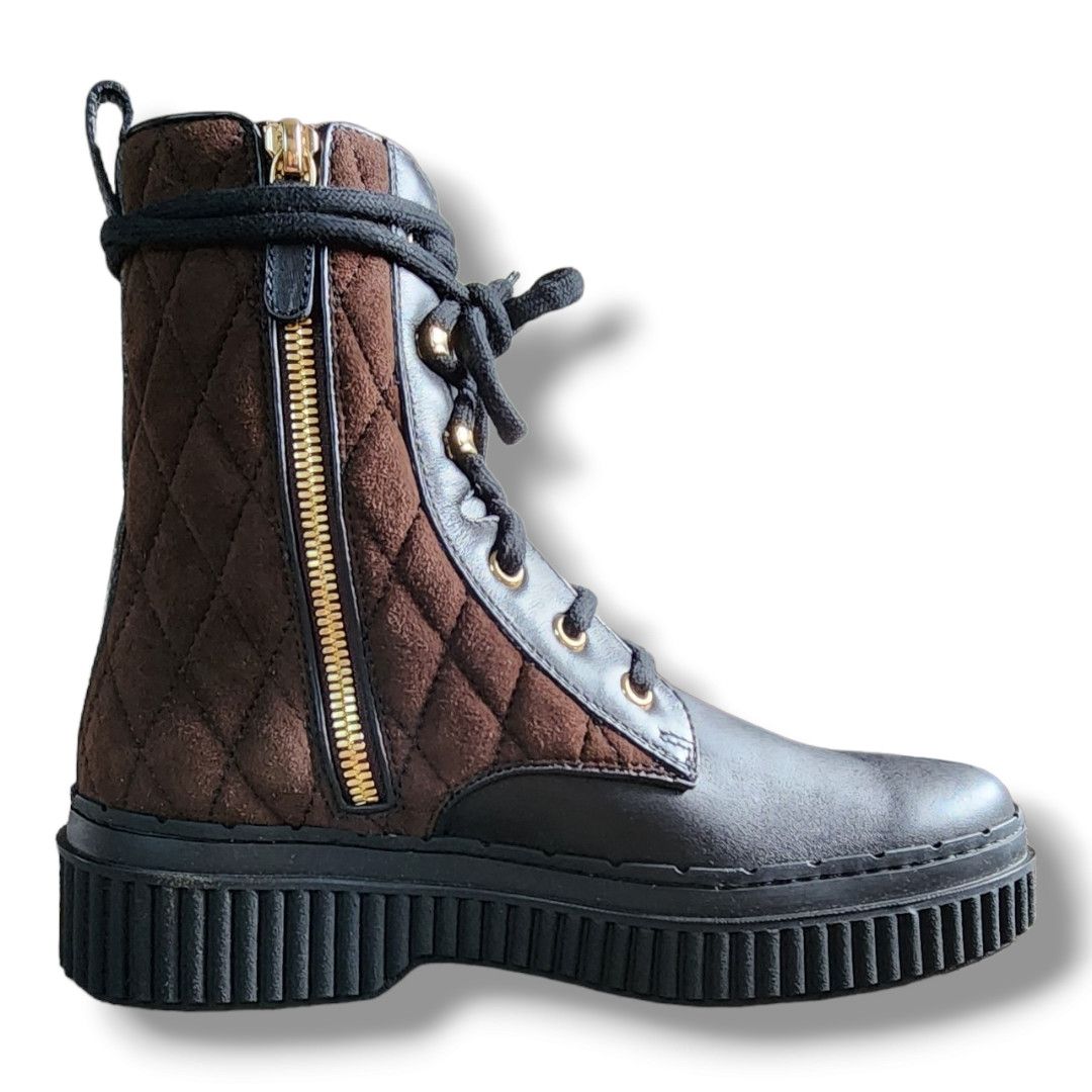Tod's Tod's Diamond Quilted Lace-up Boot Size 34.5 (US 4.5) Size US 4.5 / IT 34.5 - 4 Thumbnail