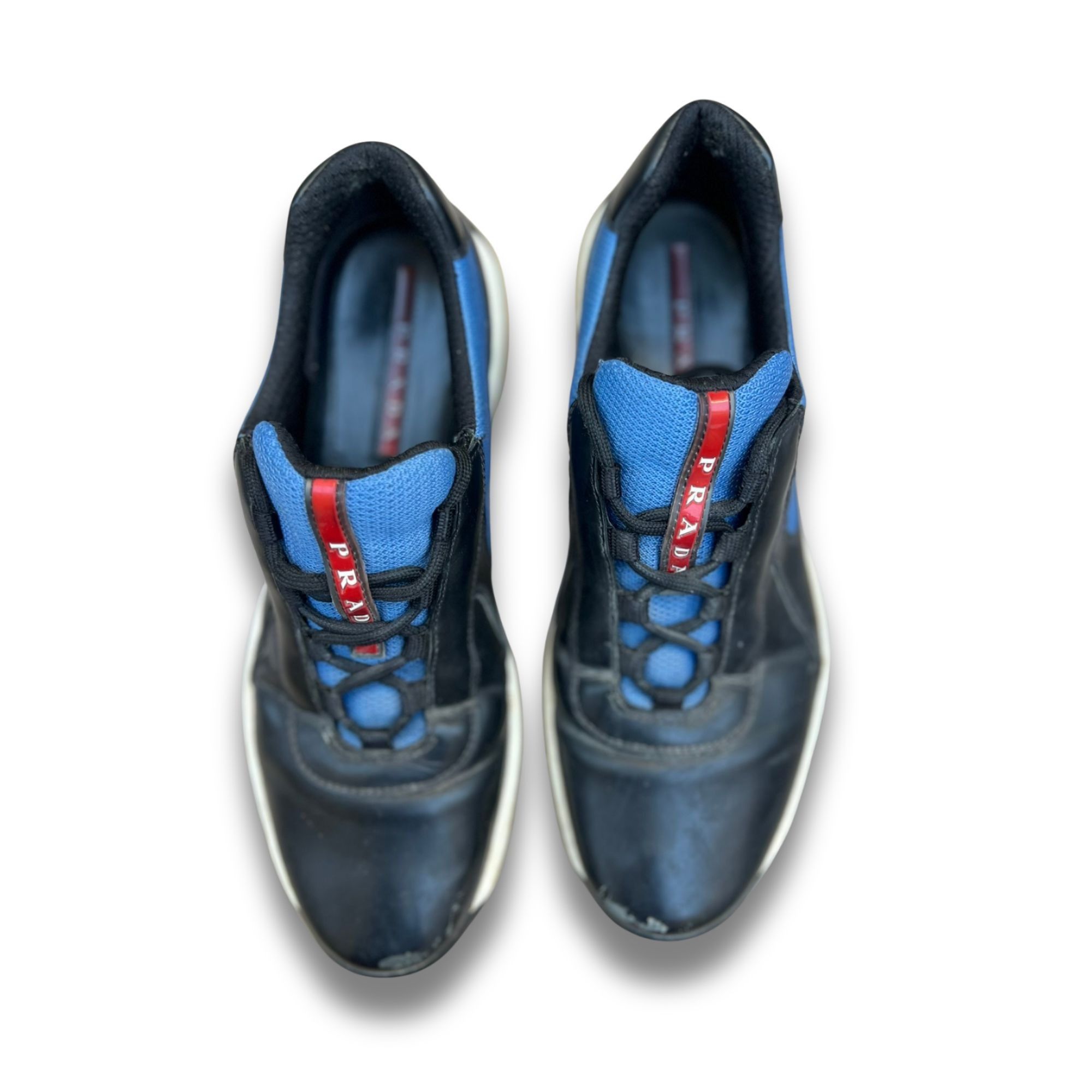 Prada Prada Black & Blue Americas Cup Trainers Sneakers Size 8 Size US 8 / EU 41 - 3 Thumbnail