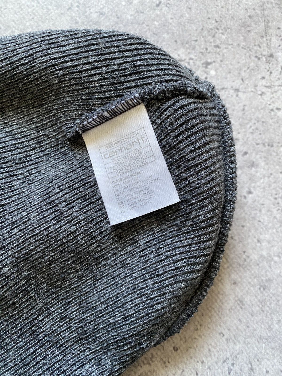 Carhartt Carhartt Hat Gray Logo One Size Men’s Acrylic Size ONE SIZE - 4 Thumbnail