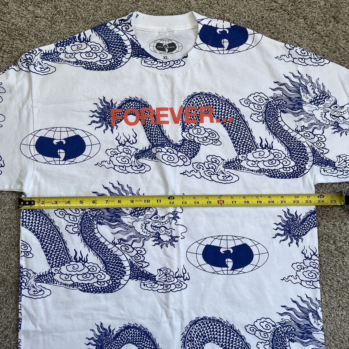 Wu-Tang Clan 🔴Wu-Wear Shirt Size XL Wu-Tang Dragons White Blue Rza Gza Size US XL / EU 56 / 4 - 12 Thumbnail