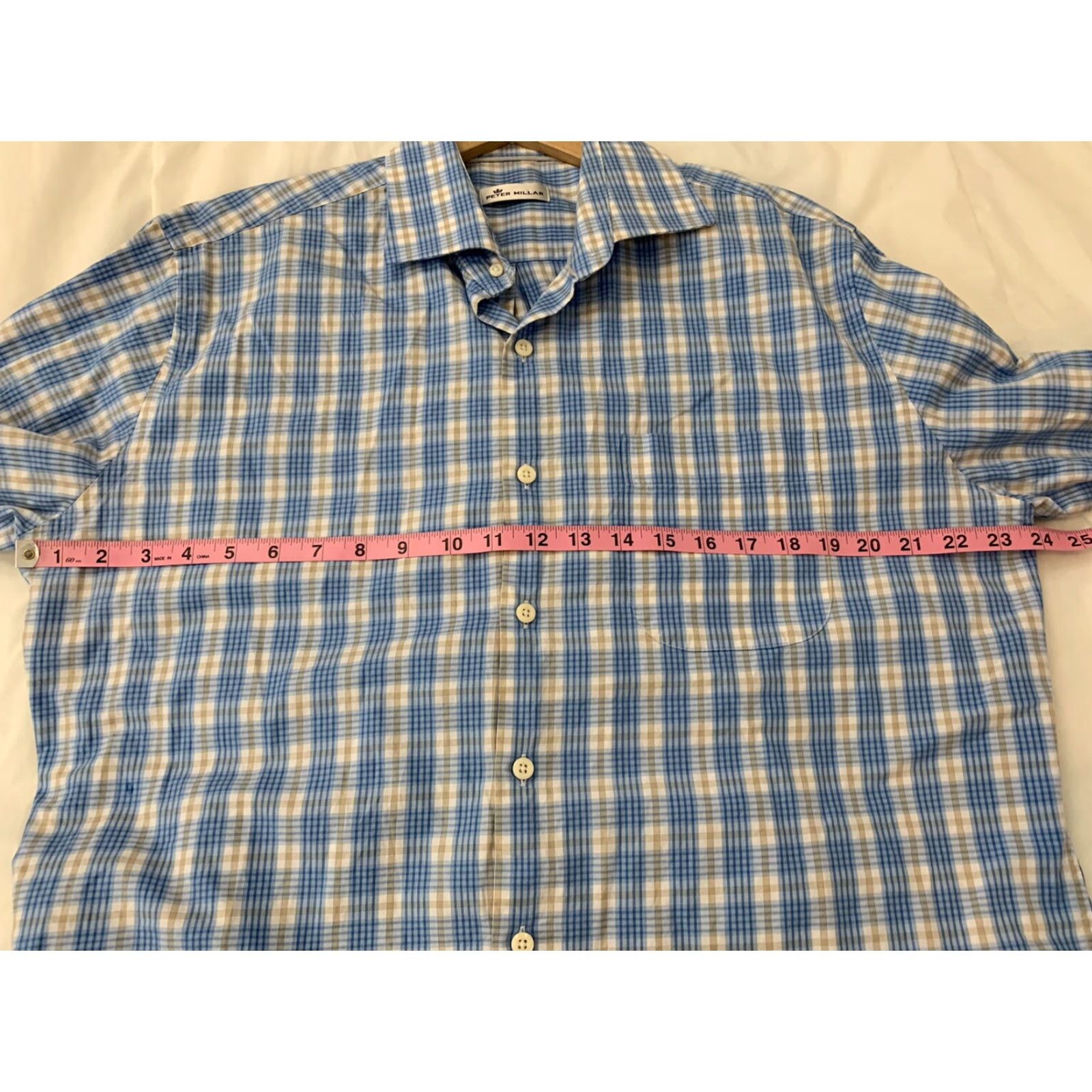 Peter Millar Peter Millar Plaid Long Sleeve Button-Front Shirt Men’s Large Blue Tan Blue Tan Plaid Long Sleeve Button-Up Shirt Mens Large Size US L / EU 52-54 / 3 - 4 Thumbnail