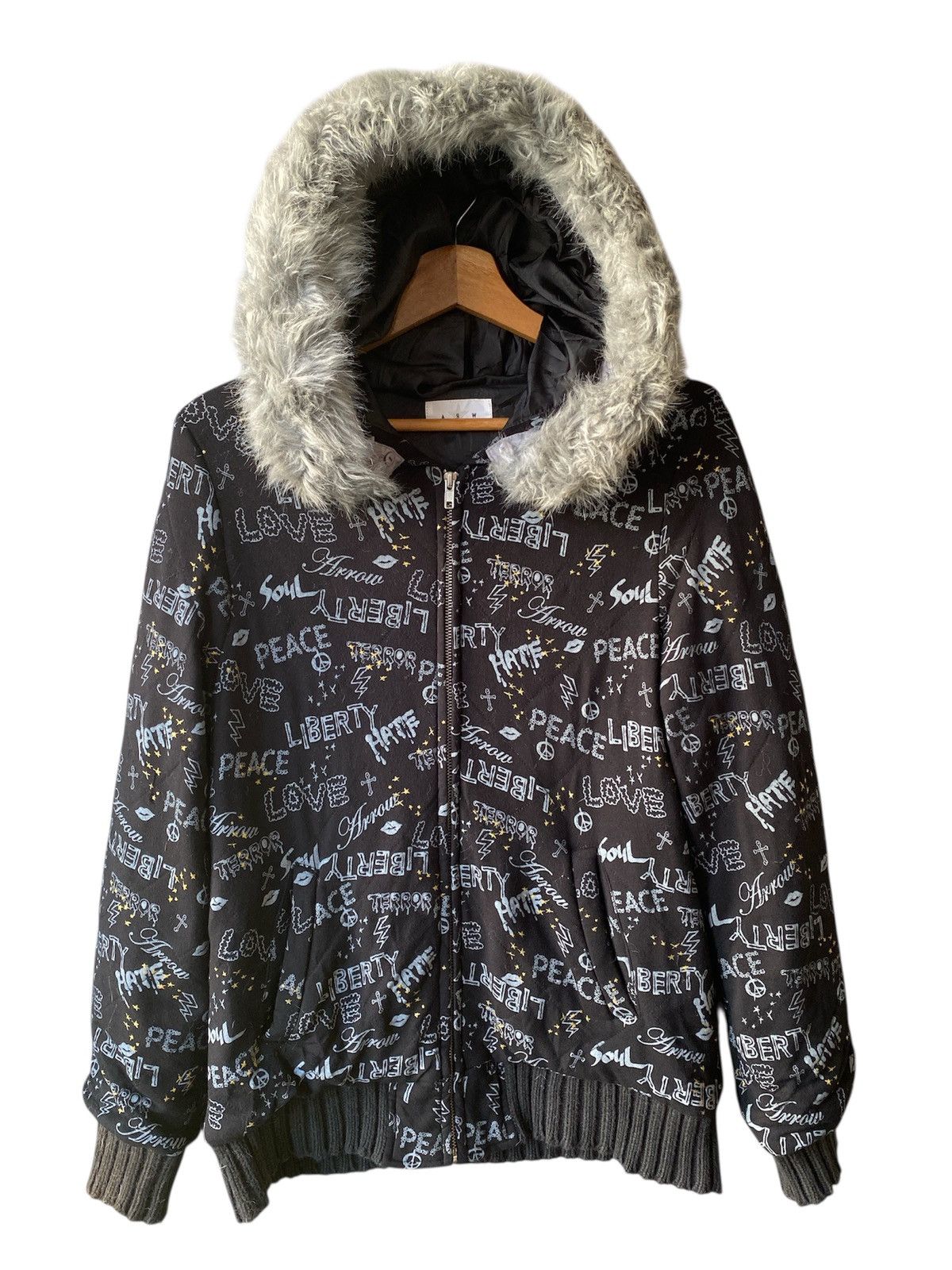 Arrow Arrow ARW Japan Fullprint Design Fur Hoodie Size US M / EU 48-50 / 2 - 2 Thumbnail