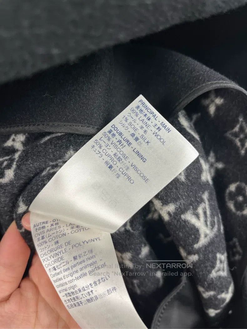 Louis Vuitton Louis Vuitton Dark grey full logo long sleeve wool coat Size XS / US 0-2 / IT 36-38 - 5 Thumbnail