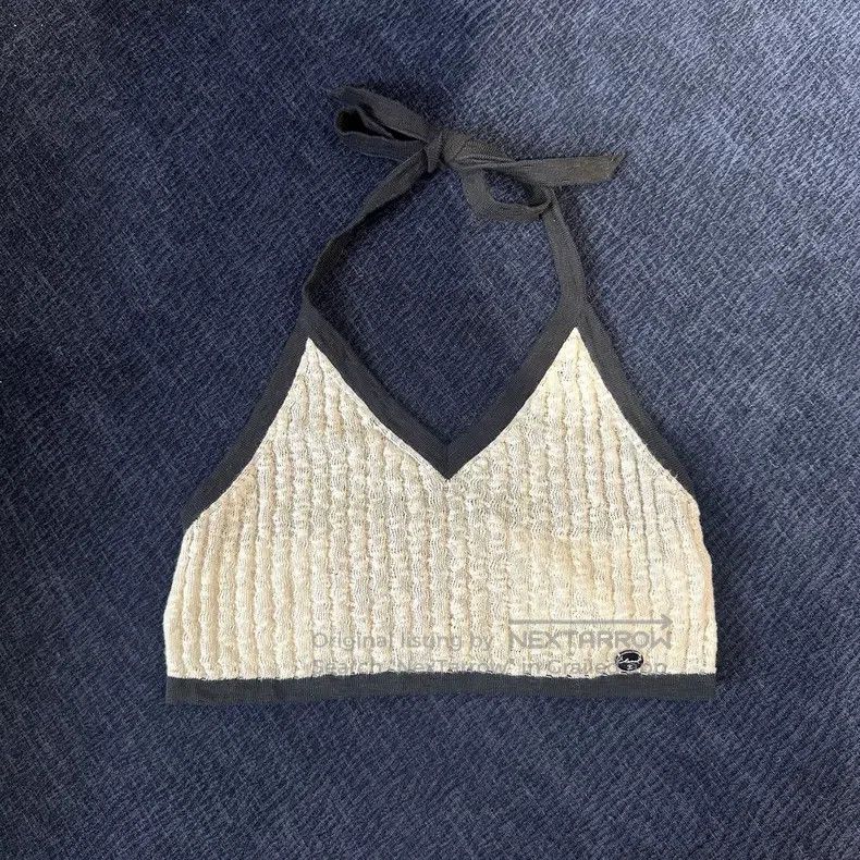 Chanel Chanel Black and white color-matched hanging neck strap Size XS / US 0-2 / IT 36-38 - 1 Thumbnail