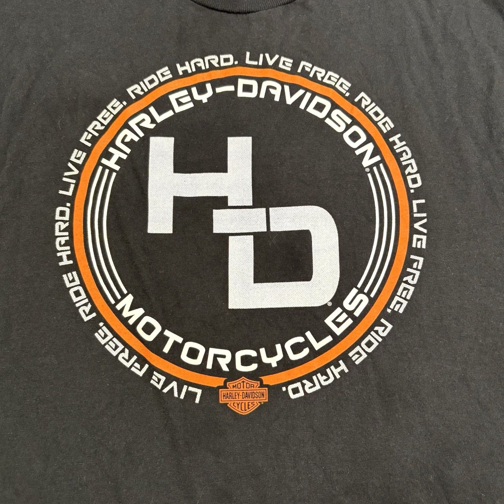 Harley Davidson HARLEY-DAVIDSON T-Shirt Men L Madison WI City Graphic Double-Sided Live Free Black Crew Neck Graphic Print Size US L / EU 52-54 / 3 - 2 Thumbnail