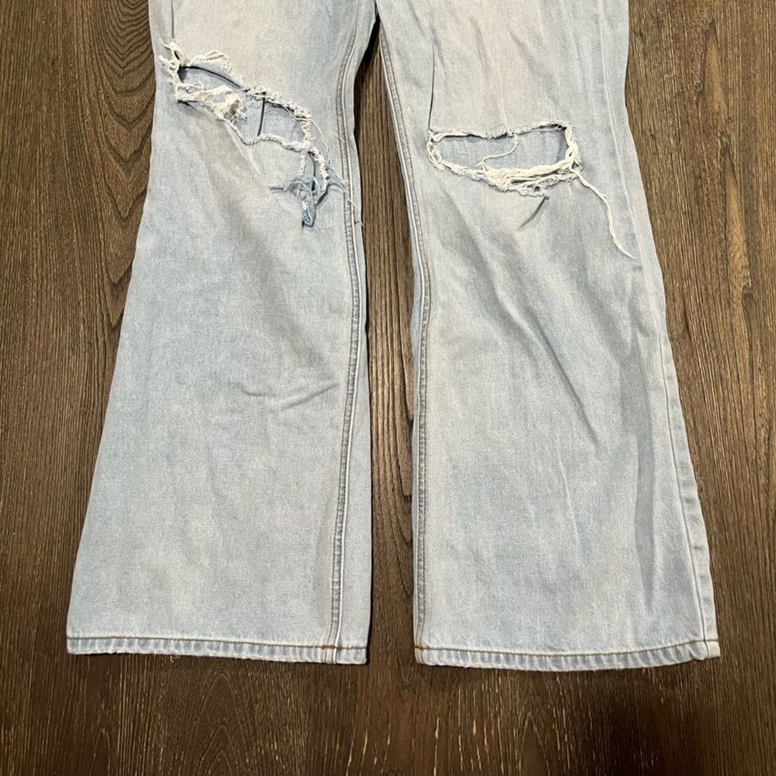 ARMA AFRM Jeans Oden Flared Leg High Waisted Distressed Size 31" - 2 Thumbnail