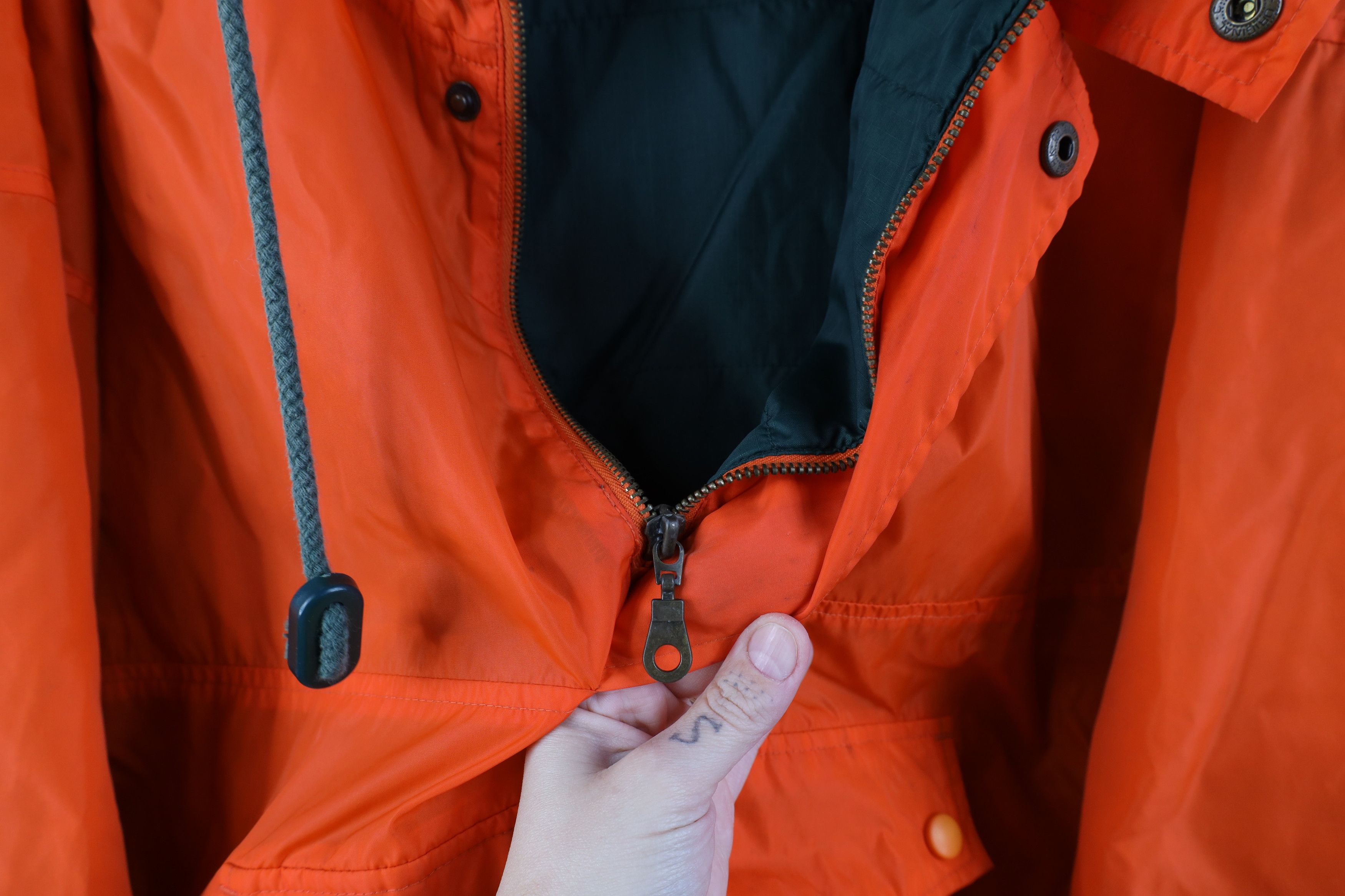 Gap Vintage 90s Gap Hooded Anorak Windbreaker Jacket Orange Size US XL / EU 56 / 4 - 5 Thumbnail