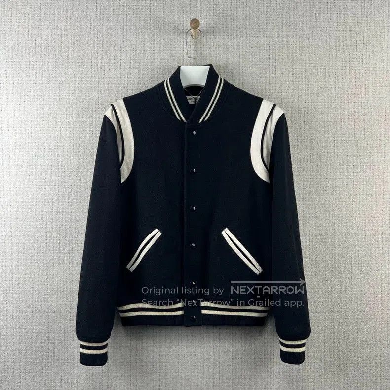 Saint Laurent Paris Saint Laurent Striped Varsity Jacket. Size US L / EU 52-54 / 3 - 1 Thumbnail
