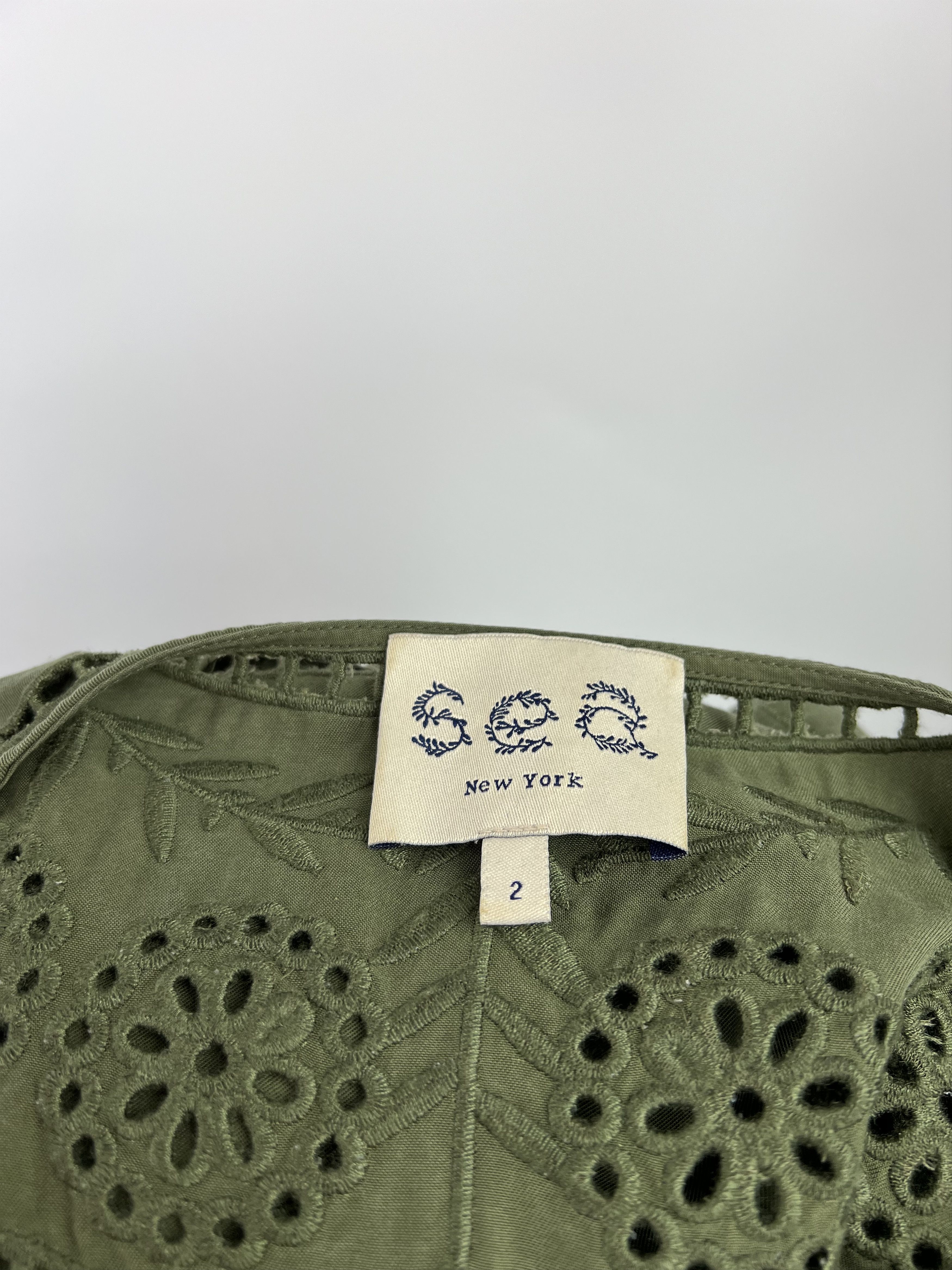 Sea New York Sea New York Green Embroidered Lace Dress Size 2 Size M / US 6-8 / IT 42-44 - 7 Thumbnail