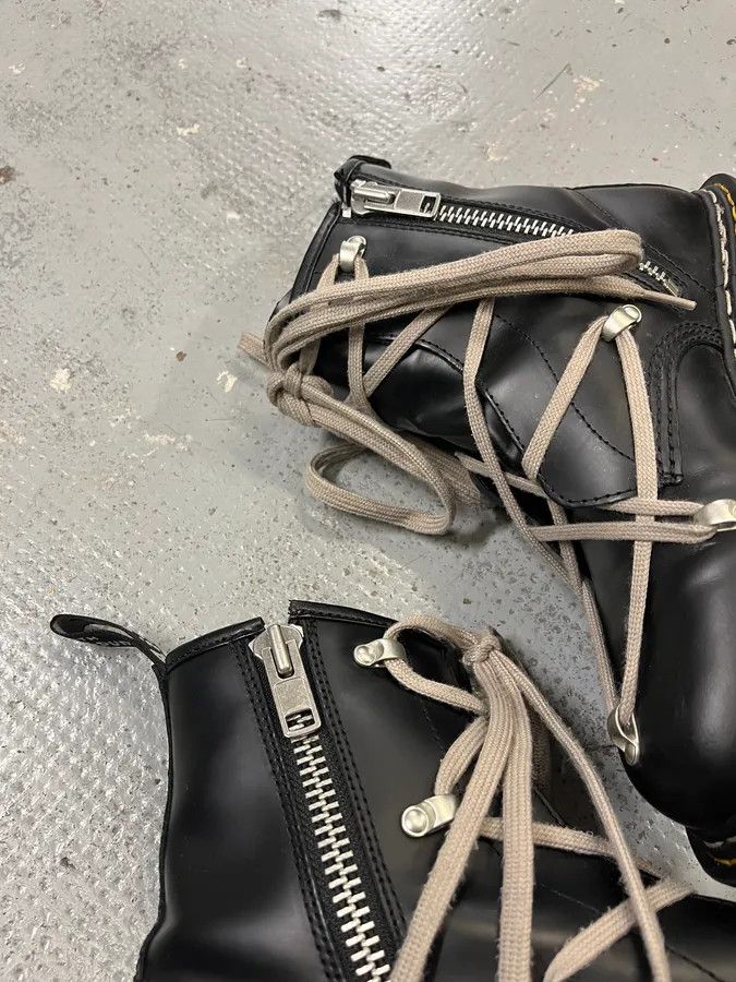 Rick Owens Dr Martens Rick Owens Megalaced Black Leather Combat Boots Size US 9 / EU 42 - 4 Thumbnail
