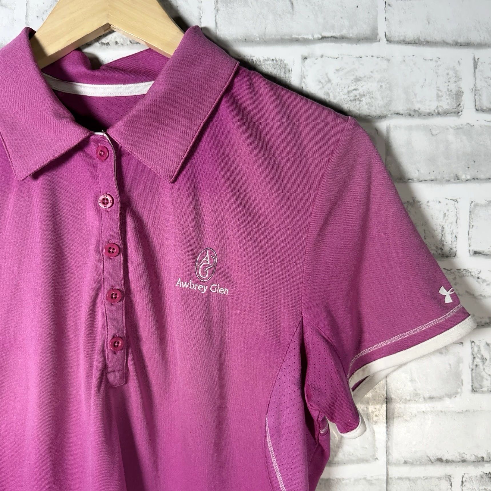 Under Armour Under Armour Polo Shirt Women M Pink Athletic Activewear Womens Size M / US 6-8 / IT 42-44 - 2 Thumbnail