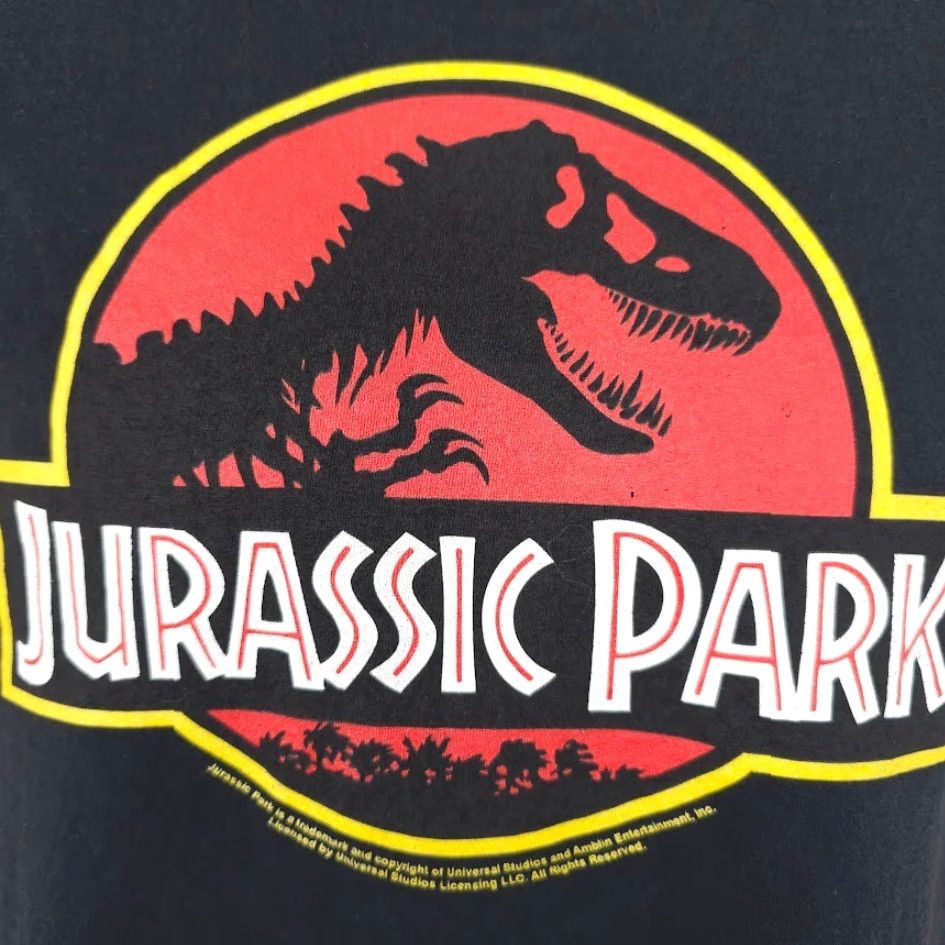 Fruit Of The Loom Jurassic Park T Shirt Mens Size Medium Black Universal Studios Dinosaur Movie 90s Retro Vintage? Size US M / EU 48-50 / 2 - 3 Thumbnail