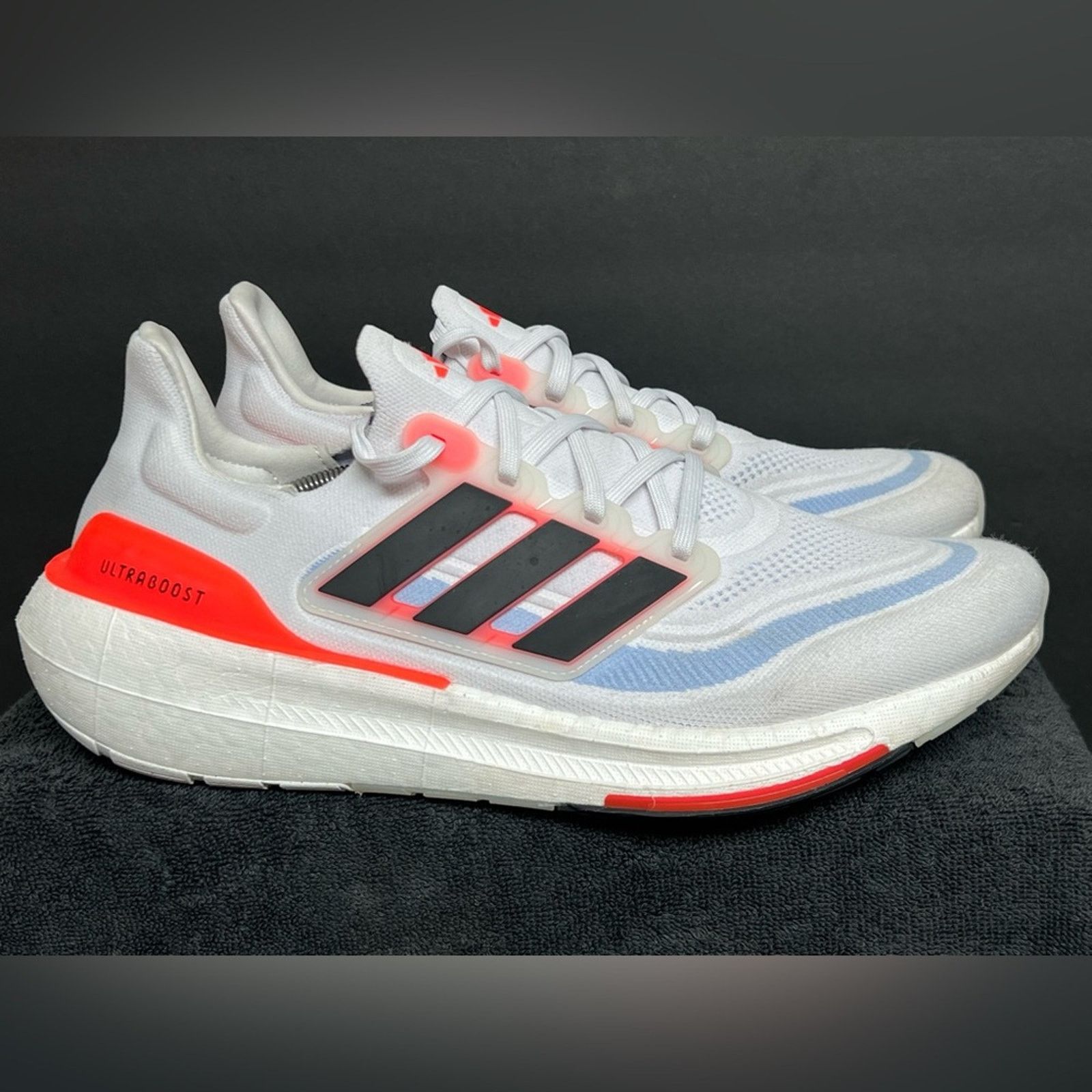 Adidas Adidas UltraBoost Men's White Black Solar Red Running Shoes Size US 13 / EU 46 - 4 Thumbnail