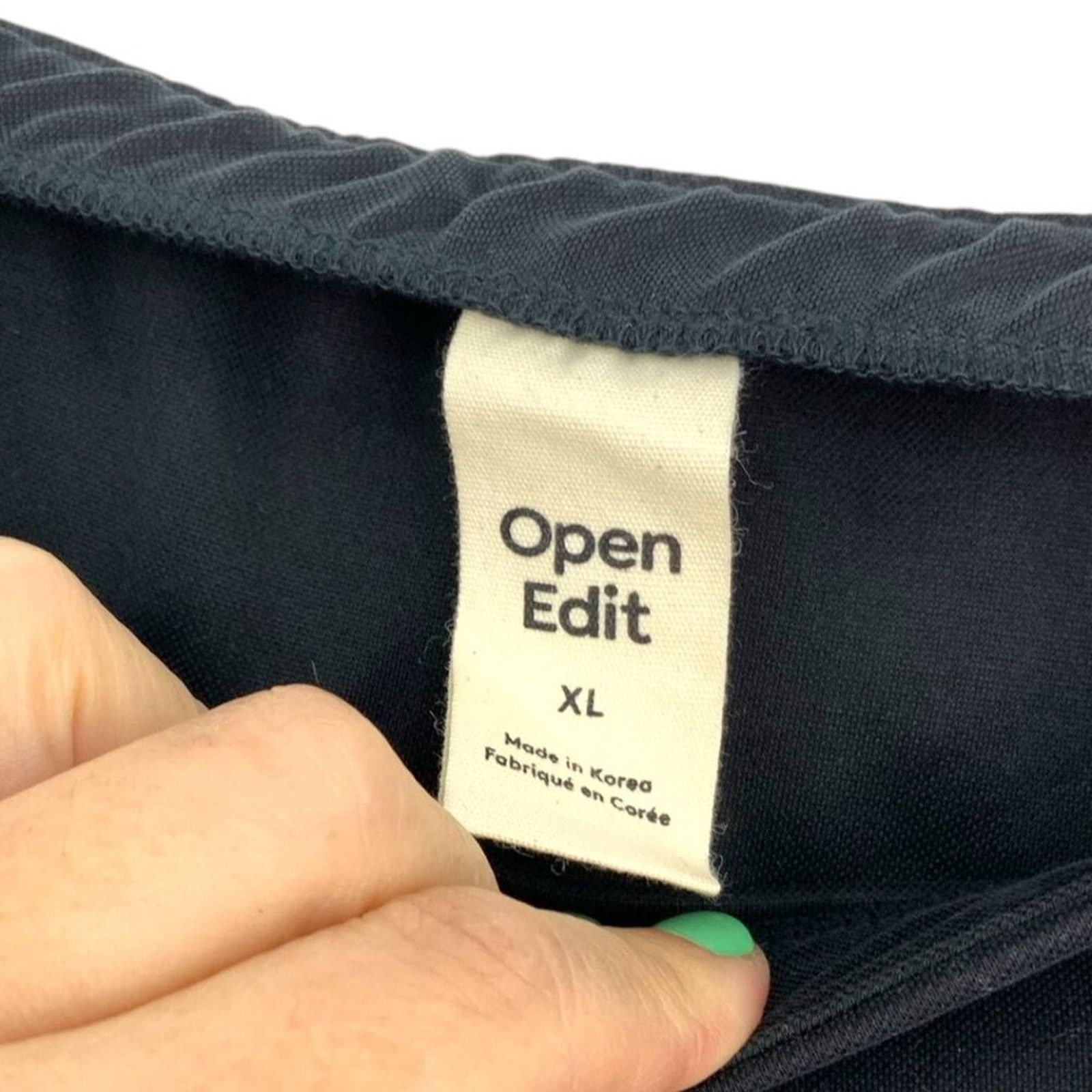 Other Open Edit Side Ruched Skirt In Black Size XL NWOT $45 MSRP Size 31" - 4 Thumbnail