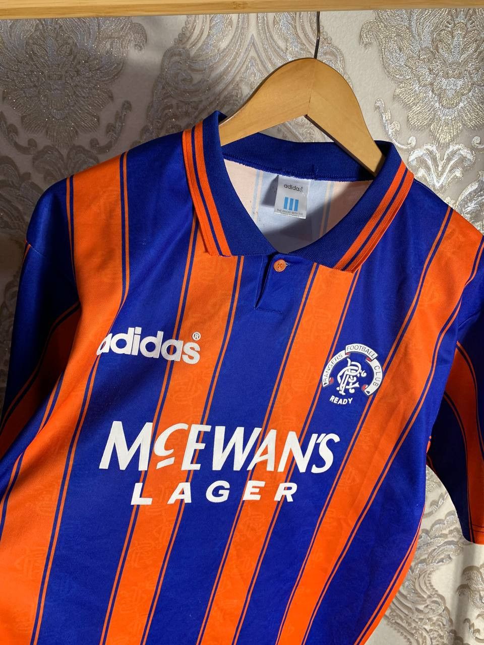 Vintage Very Rare Adidas FC Rangers Scotland Soccer Jersey Retro 90s Size US XL / EU 56 / 4 - 4 Thumbnail