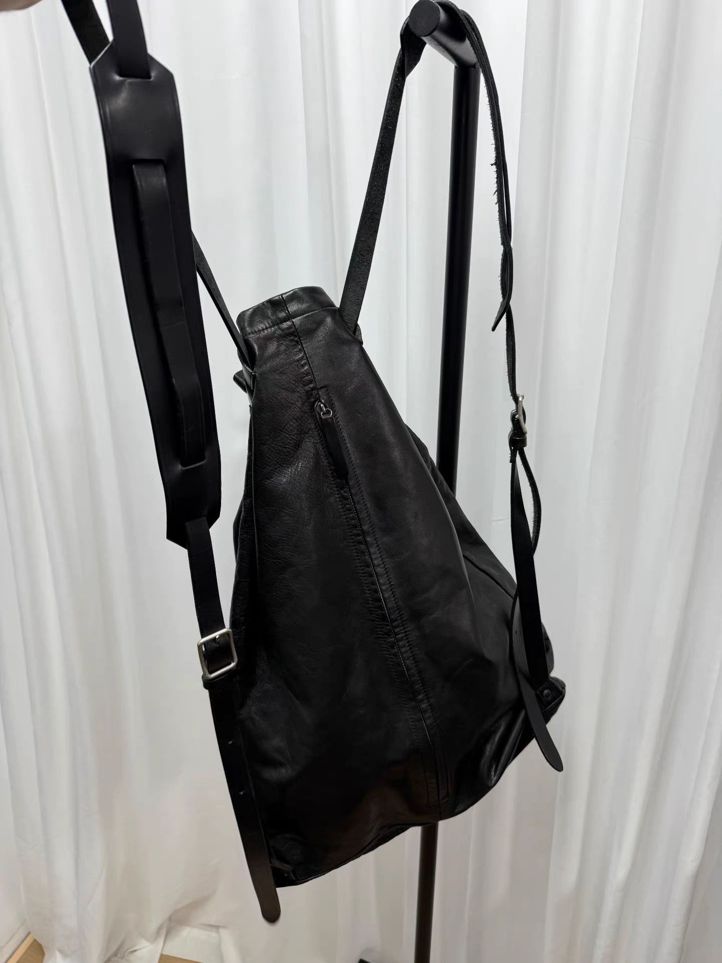 Yohji Yamamoto Yohji Yamamoto Leather Horsehide Backpack K20 Size ONE SIZE - 5 Thumbnail