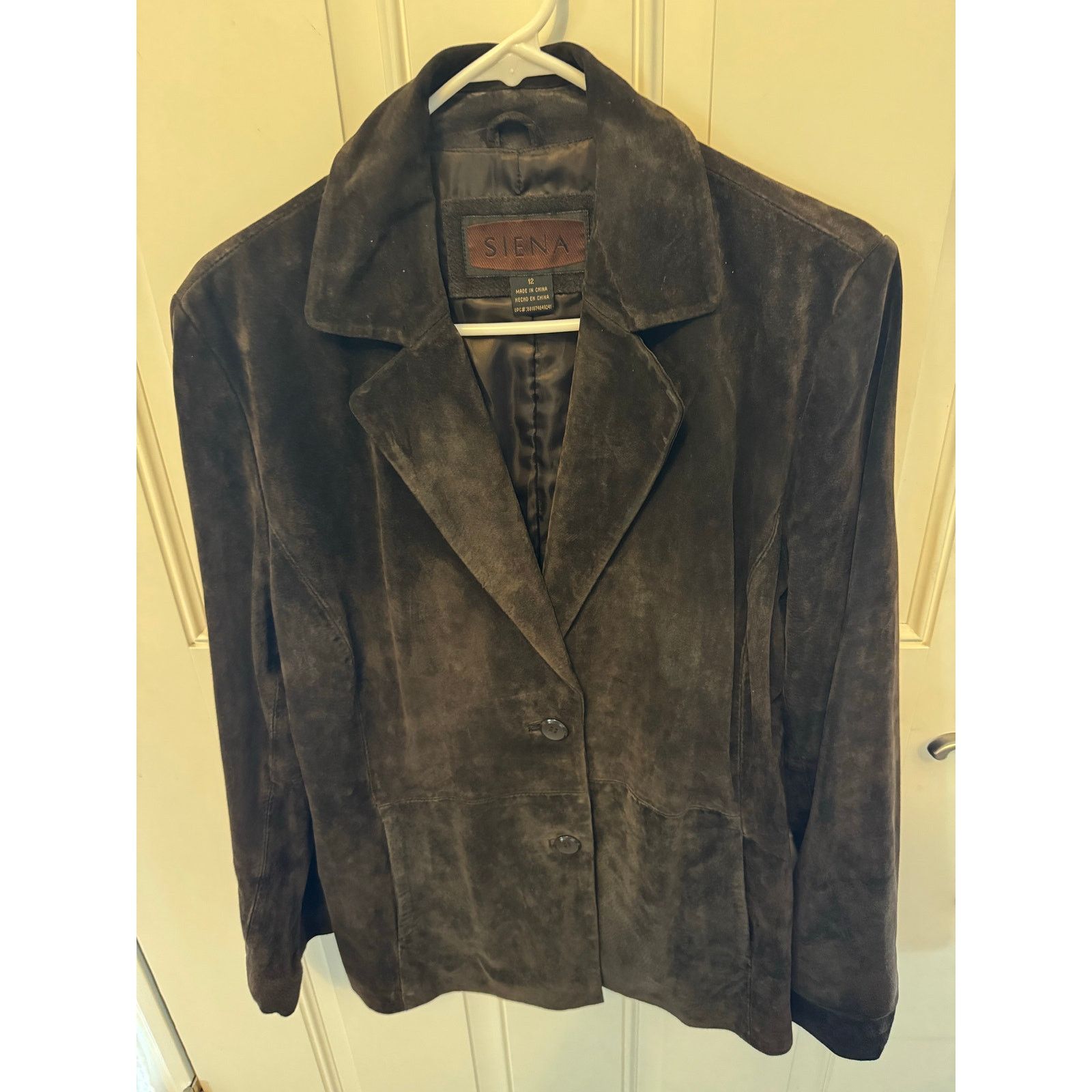 Vintage Vintage Siena chocolate suede jacket two button closing L Size L / US 10 / IT 46 - 23 Thumbnail