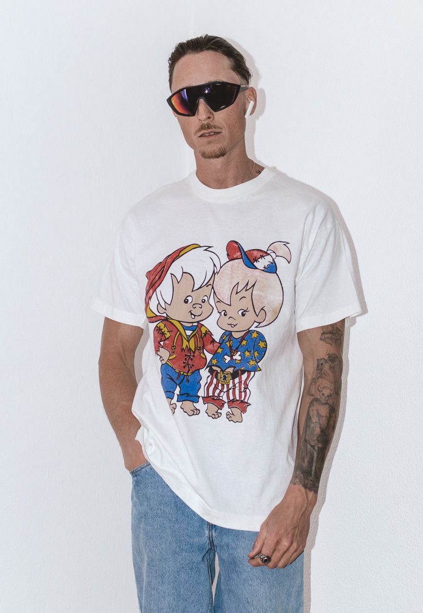 Disney × Vintage Bamm-Bamm Rubble Graphic 90s T Shirt - The Flintstones tee Size US M / EU 48-50 / 2 - 6 Thumbnail