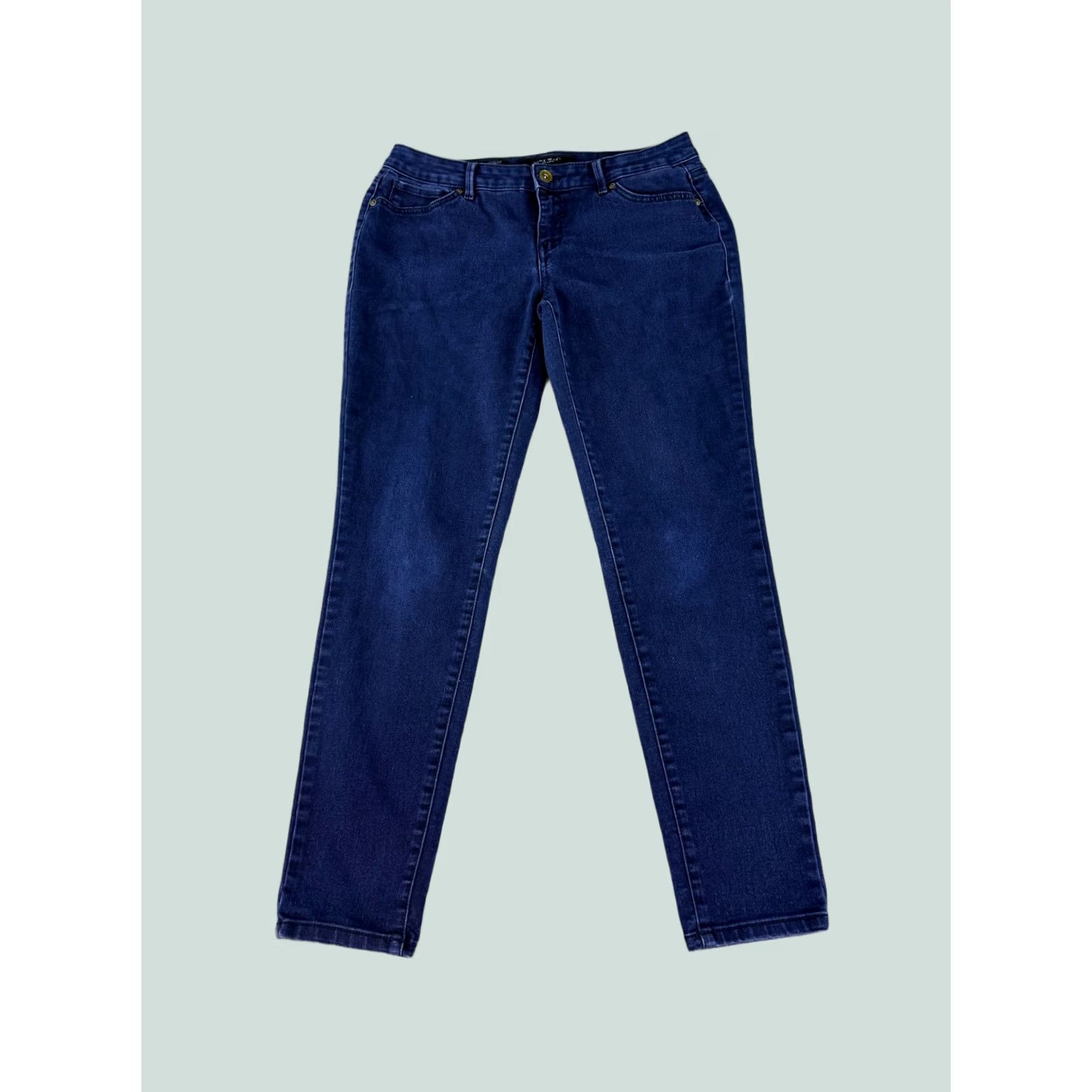Nine West Nine West Women’s Blue Skinny Cigarette Fit Jeans Size 6/28 D480 Size 28" / US 6 / IT 42 - 1 Thumbnail