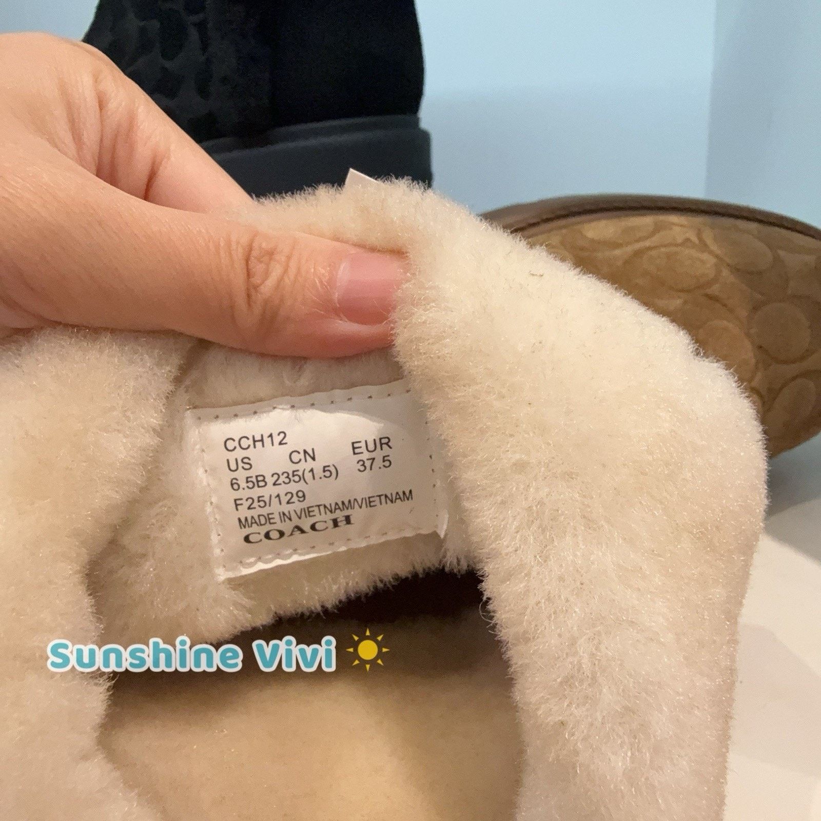 Coach NWT Coach Women's Chunky Sherpa Bootie Suede Tobacco US 8 Size US 8 / IT 38 - 6 Thumbnail