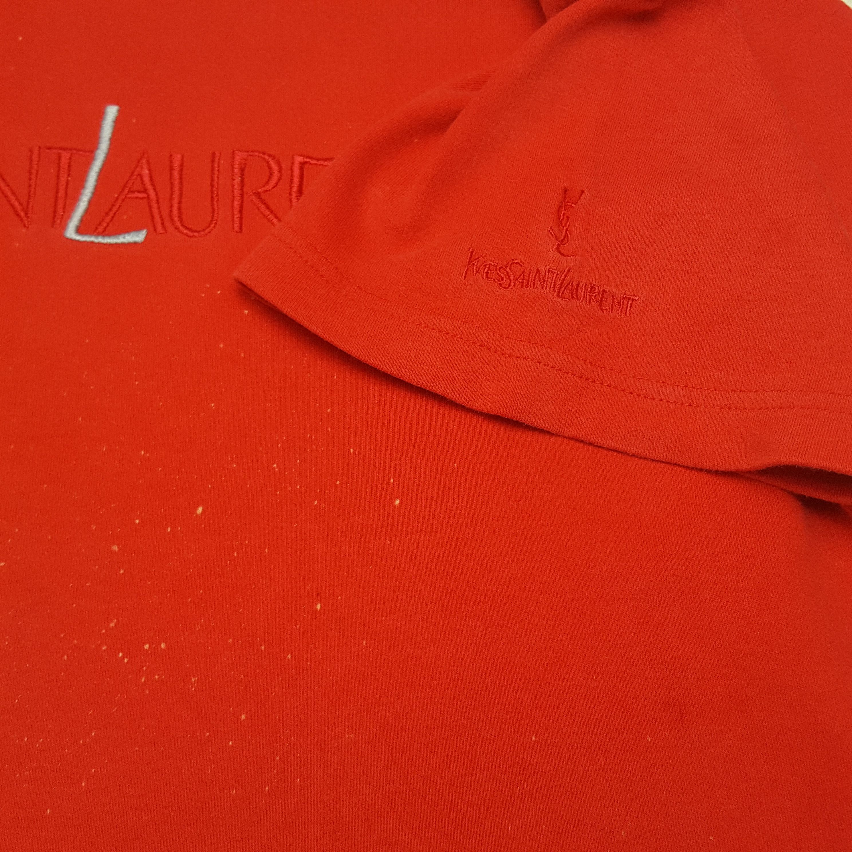 Vintage × Yves Saint Laurent Vintage Yves Saint Laurent Italian Brand Spellout Tshirt Size US L / EU 52-54 / 3 - 5 Thumbnail