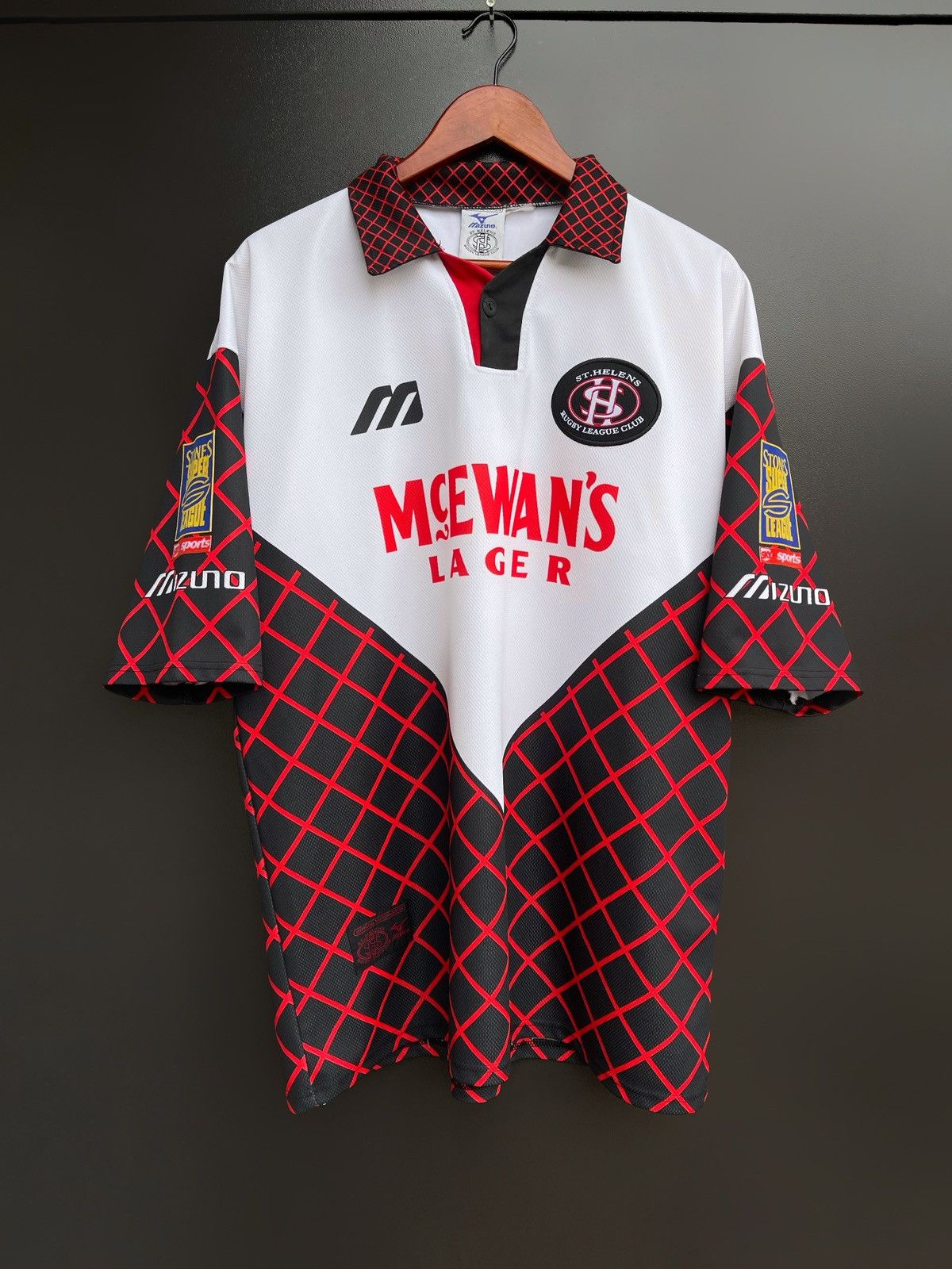 Mizuno St Helens RFC Mizuno Rugby Shirt Away 1997/1998/1999 Jersey Size US XL / EU 56 / 4 - 1 Thumbnail