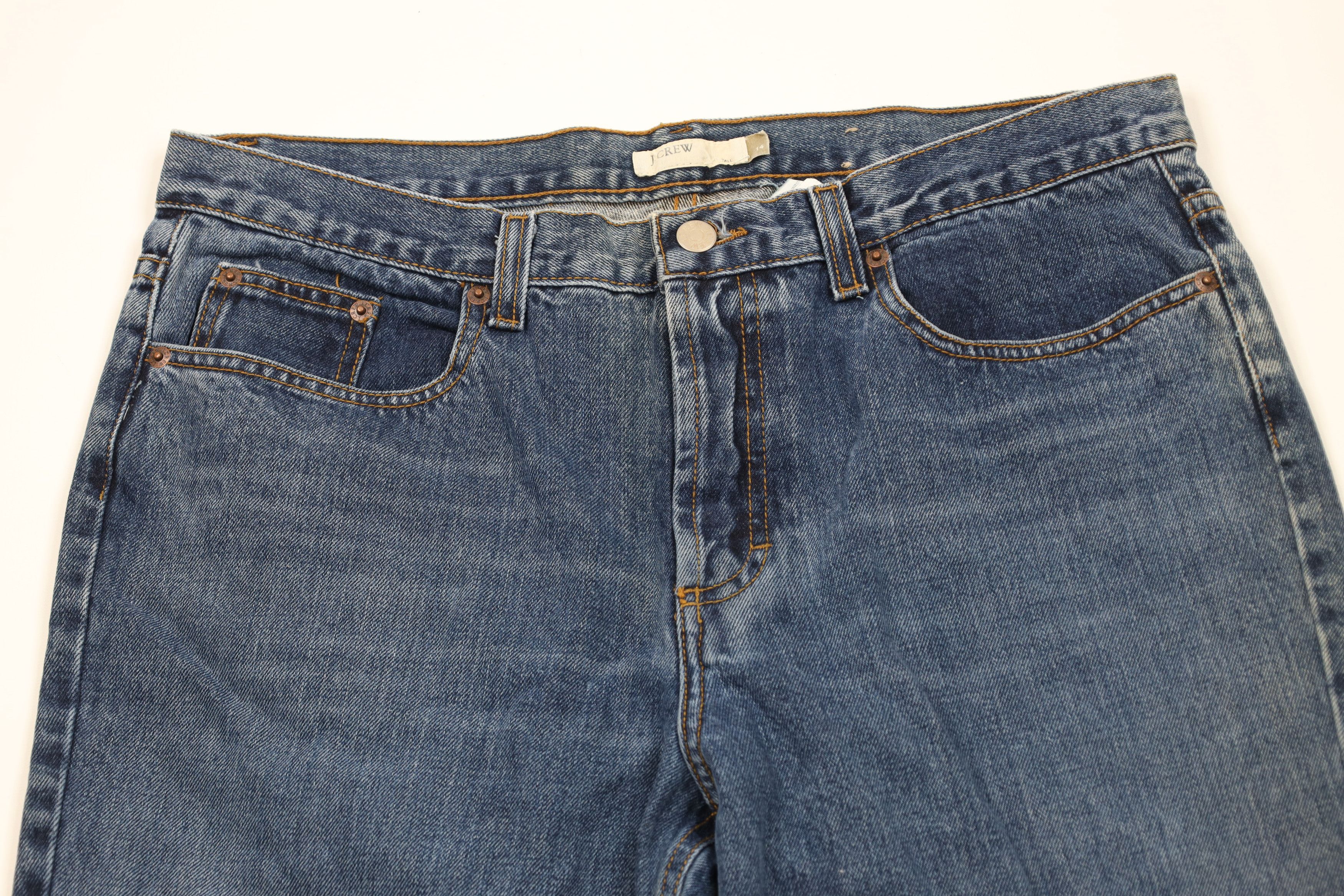 J.Crew Vintage 90s Y2K J Crew Babydoll Flared Button Fly Jeans USA Size 36" / US 14 / IT 50 - 2 Thumbnail