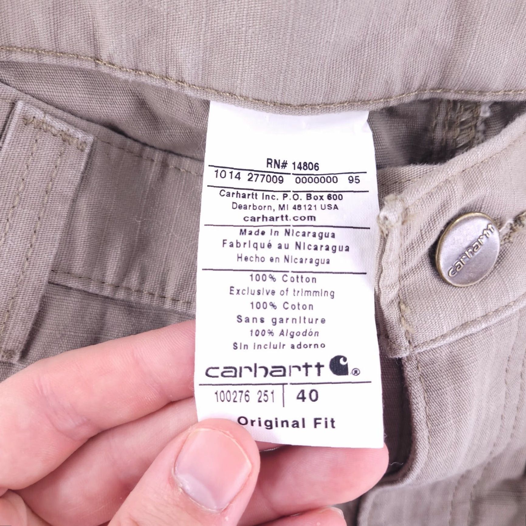 Carhartt Carhartt Shorts Mens 40 Brown Ripstop Work Casual Cargo Cotton, Solid, Regular Size 40, Waist 40 in, Vintage No, Mens Size US 40 / EU 56 - 5 Thumbnail