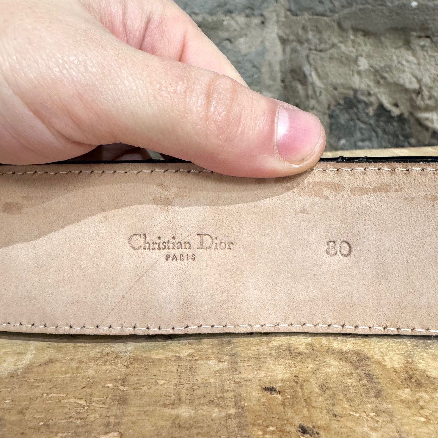 Dior Christian Dior Black Patent Leather Cannage Pattern Belt Size ONE SIZE - 9 Thumbnail