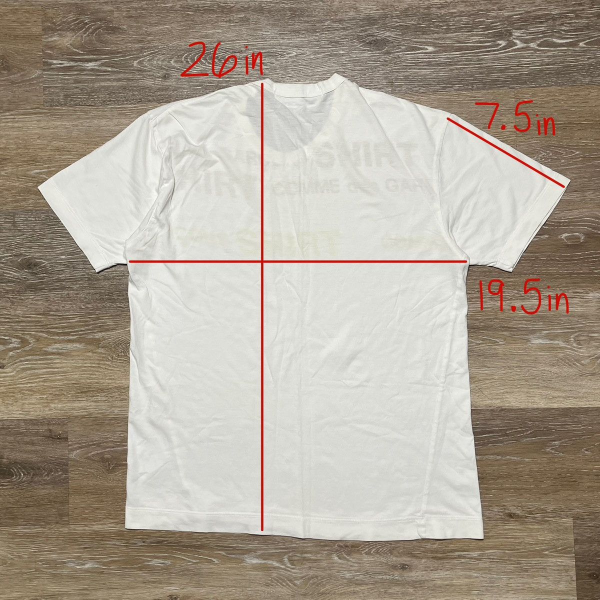 Comme des Garcons × Japanese Brand × Vintage RARE 90 comme des garçons inverted logo tee Size US S / EU 44-46 / 1 - 2 Thumbnail