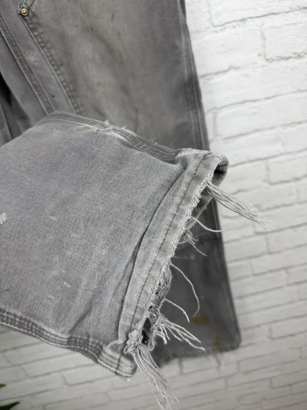 Carhartt (32x31) CRAZY THRASHED FADED Carhartt Double Knee Pants Size US 32 / EU 48 - 7 Thumbnail