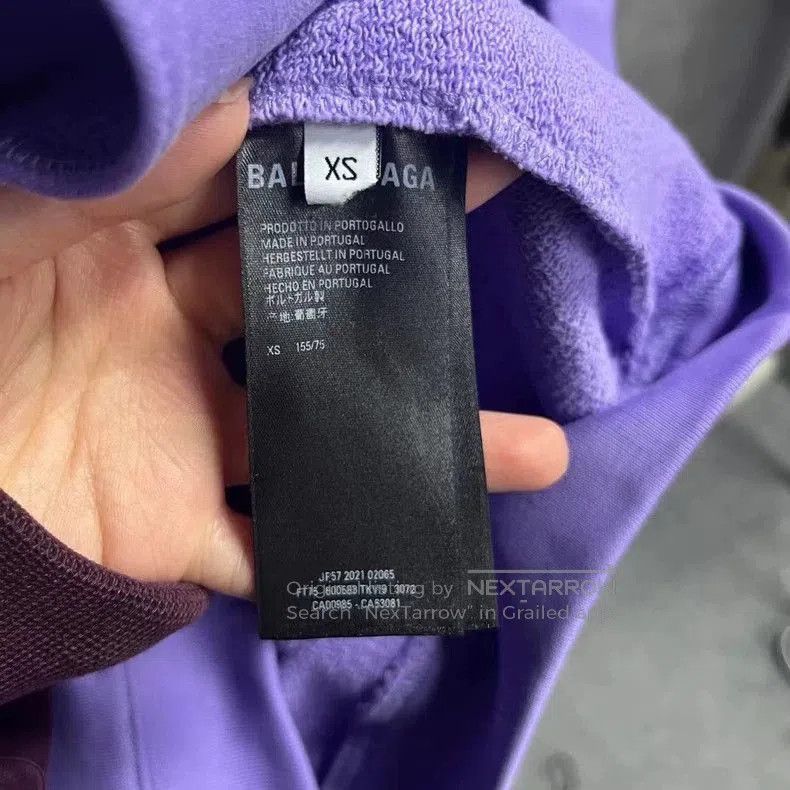 Balenciaga Balenciaga Purple Logo Embroidered Hoodie. Size US XS / EU 42 / 0 - 2 Thumbnail