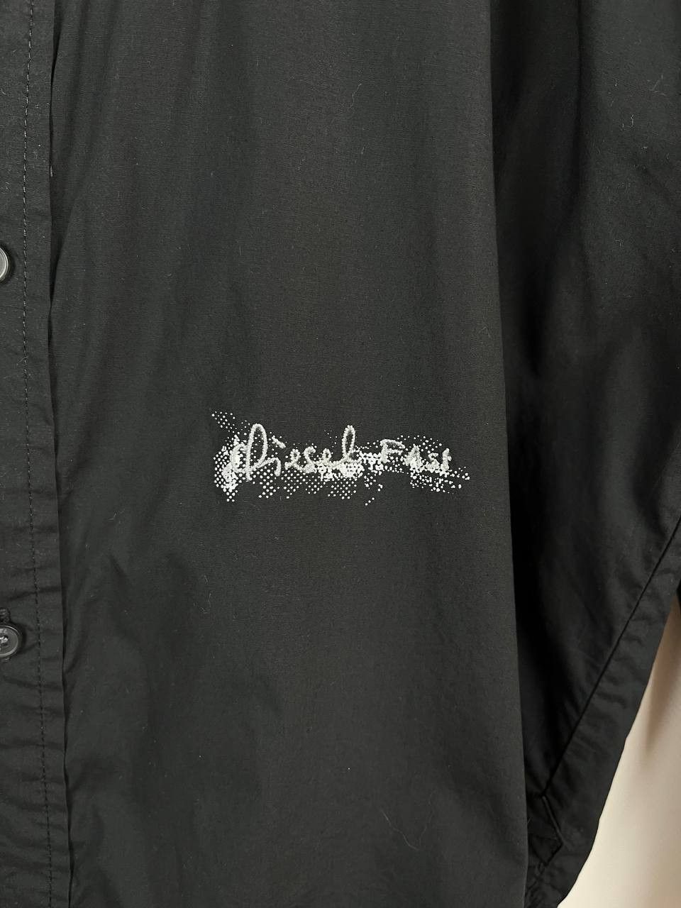 Diesel DIESEL Dress Shirt Pleated Front Bib Long Sleeve Slim Fit Size US L / EU 52-54 / 3 - 4 Thumbnail