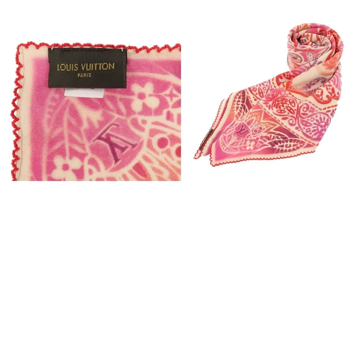 Louis Vuitton Louis Vuitton Silk Scarf Paisley Design Multicolor Size ONE SIZE - 5 Thumbnail