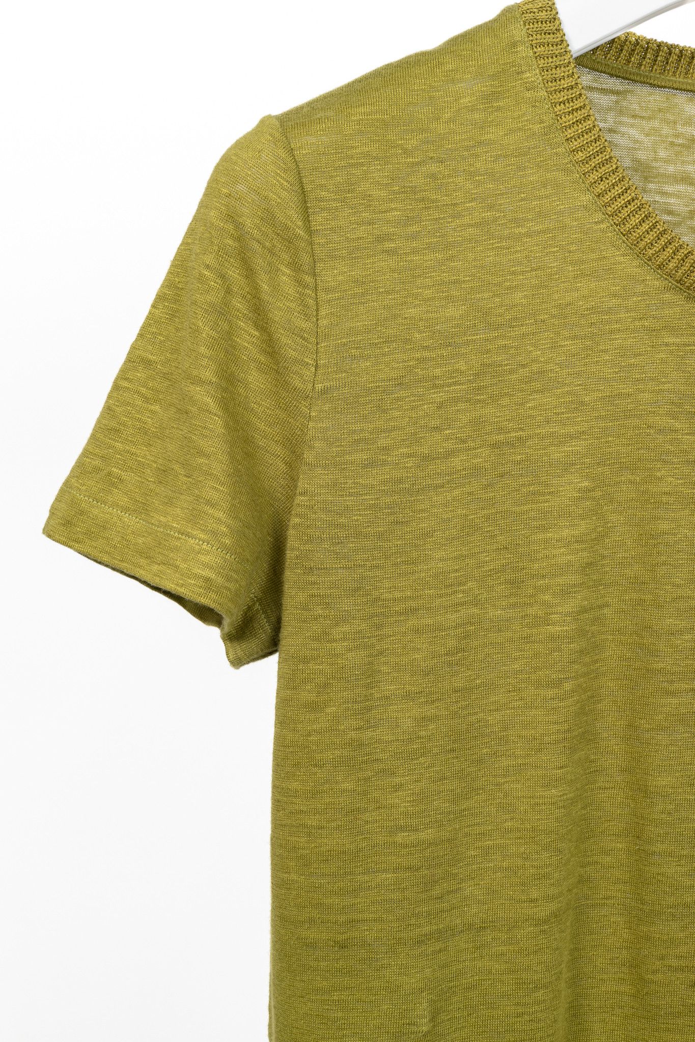 Loro Piana Loro Piana Green Linen Short-Sleeve T-Shirt Size M / US 6-8 / IT 42-44 - 5 Thumbnail
