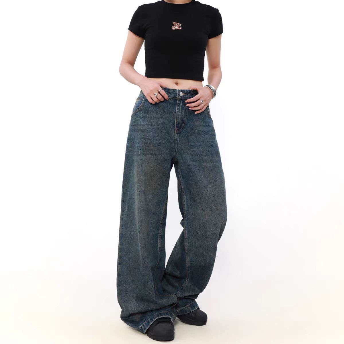 Japanese Brand × Jean Vintage washed loose casual jeans Size US 29 - 3 Thumbnail
