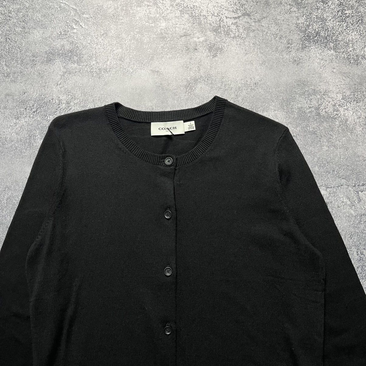 Coach Coach Black Cardigan Sweater Streetwear Luxury Designer Size S / US 4 / IT 40 - 2 Thumbnail