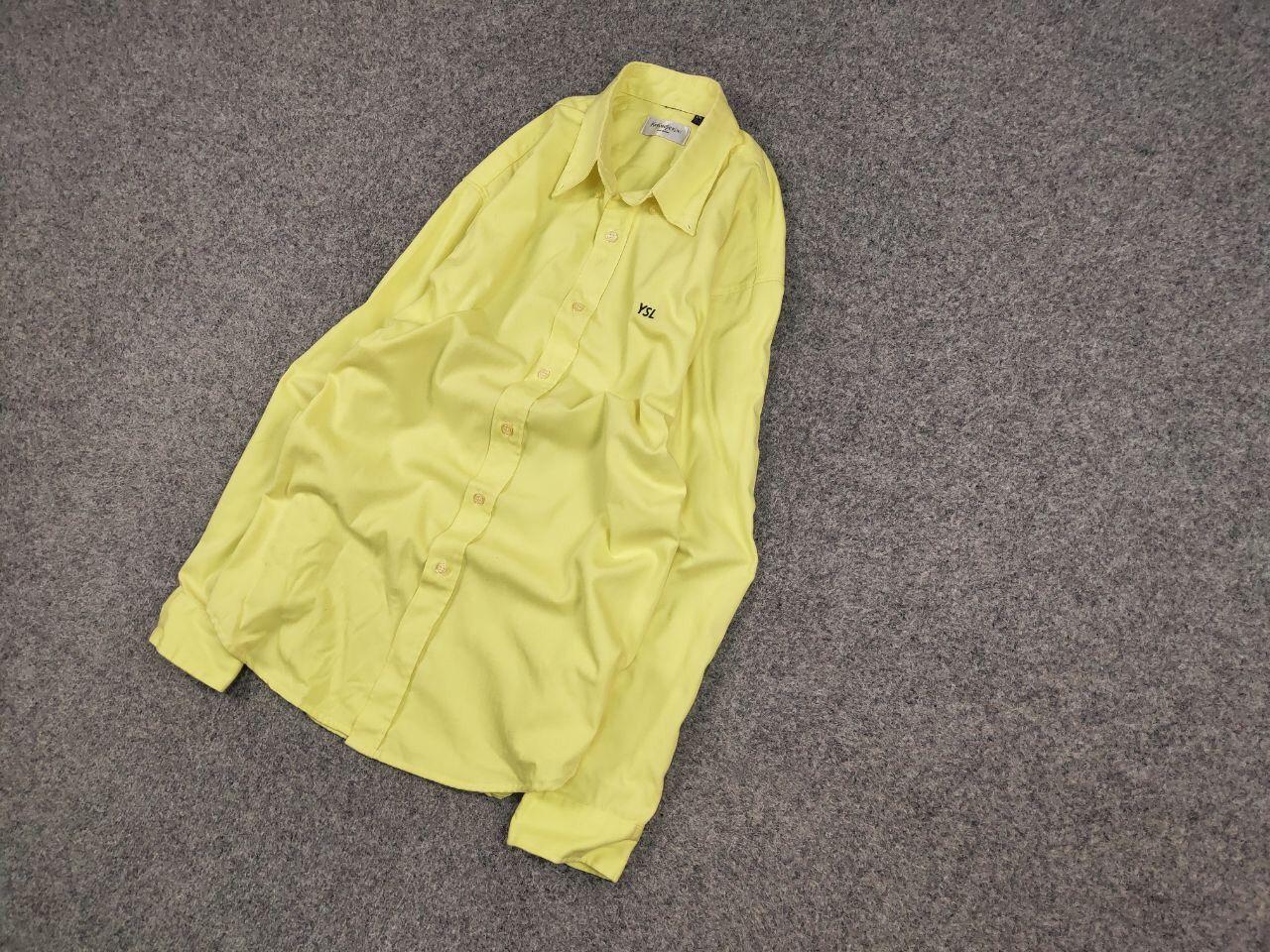 Yves Saint Laurent Rare Vintage Yves saint laurent Logo neon Buttons Shirt Size US XL / EU 56 / 4 - 3 Thumbnail