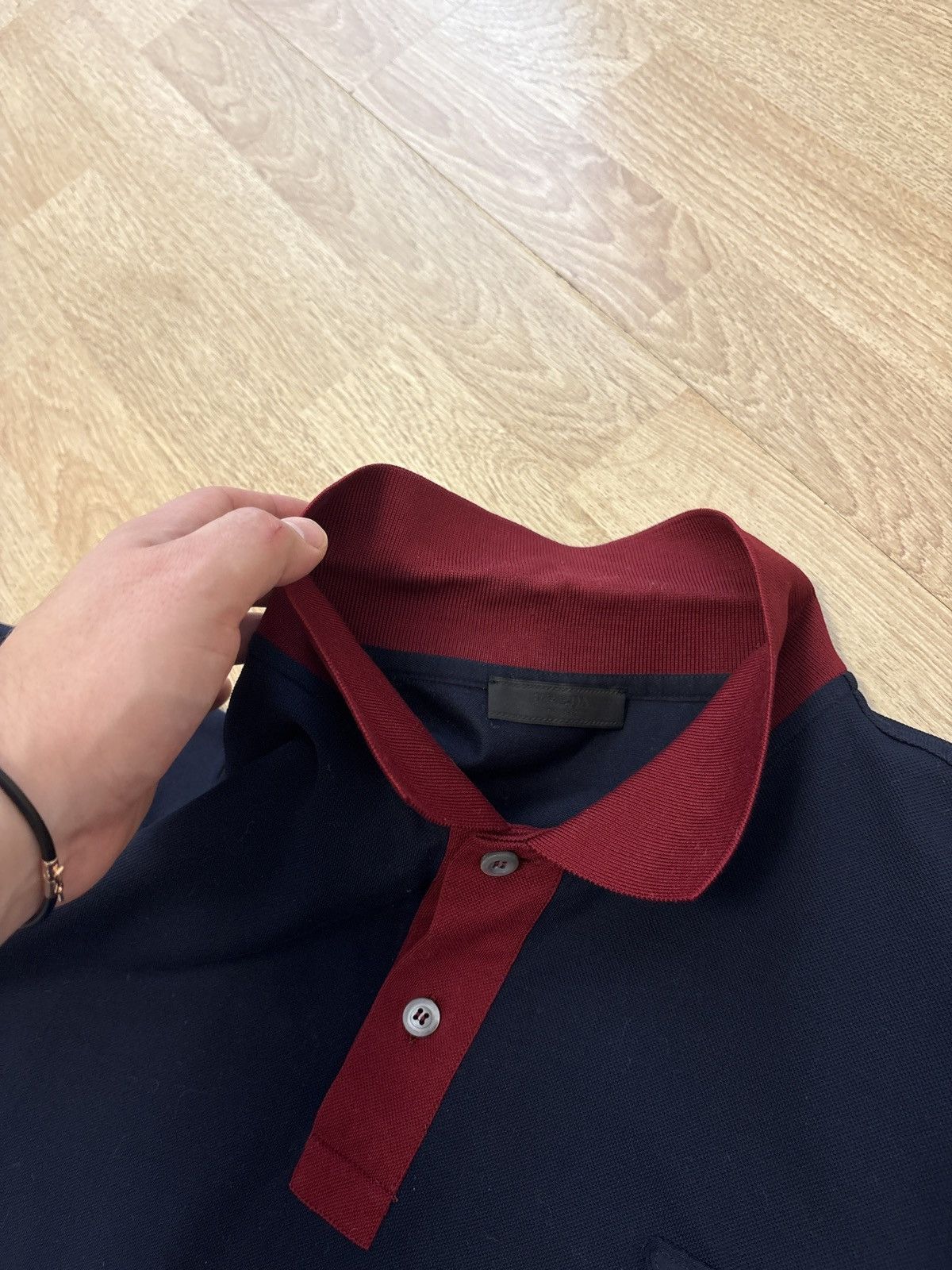 Prada 2016 Prada Polo Button Up T-Shirt Triangle Pocket Logo Size US XXL / EU 58 / 5 - 4 Thumbnail