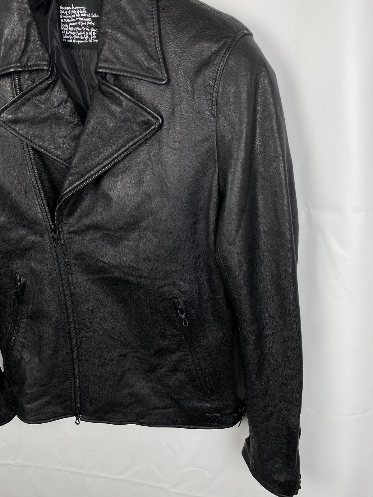 Japanese Brand × NANO universe Nano Universe Japan Goat Skin Biker Jacket Genuine Leather Size US M / EU 48-50 / 2 - 10 Thumbnail