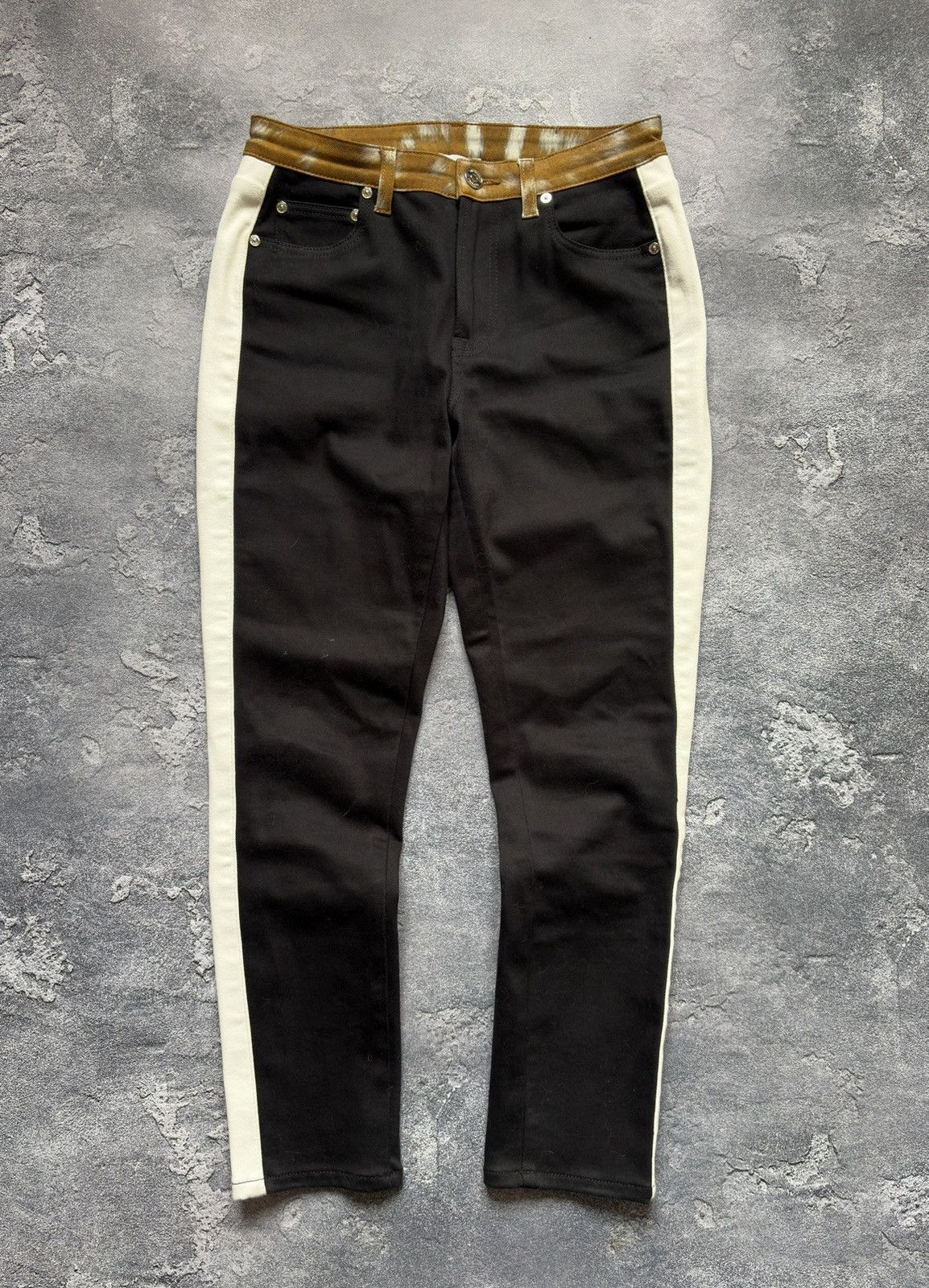Burberry Burberry London England Luxury Deer Print Stripe Denim Pants Size 28" / US 6 / IT 42 - 1 Thumbnail