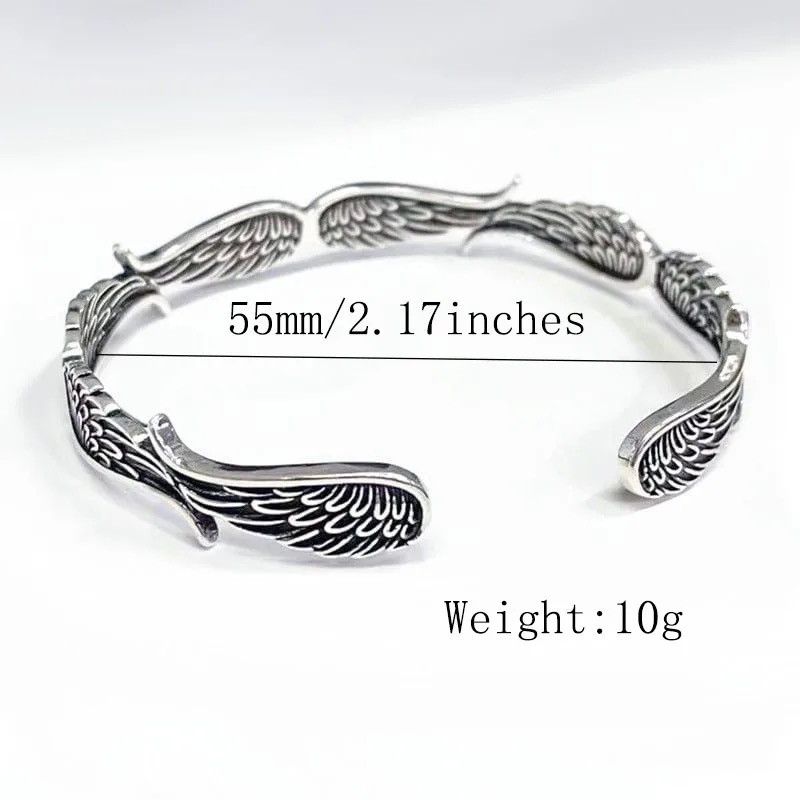 Jewelry × Vintage Vintage Feather Angel Wings Fashion Adjustable Bracelet Size ONE SIZE - 3 Thumbnail